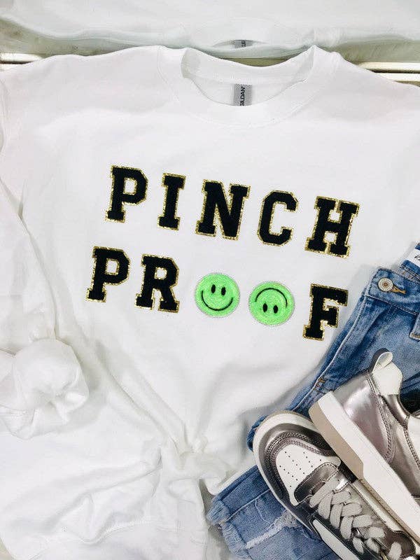 Pinch Proof Lucky Chenille Patch Sweatshirt T-Shirts, Hoodie | PodTeesHub.com