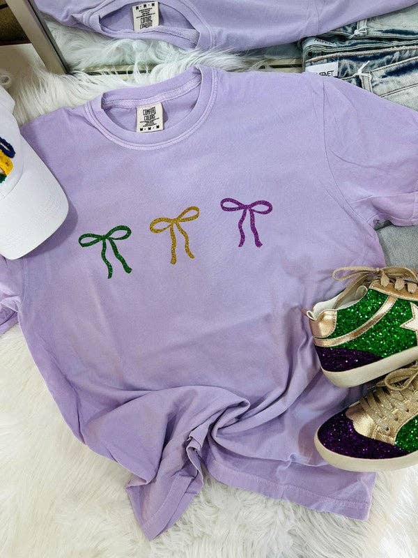 Mardi Gras Multicolored Glitter Ribbon Tee Hoodie, Sweatshirt | PodTeesHub.com