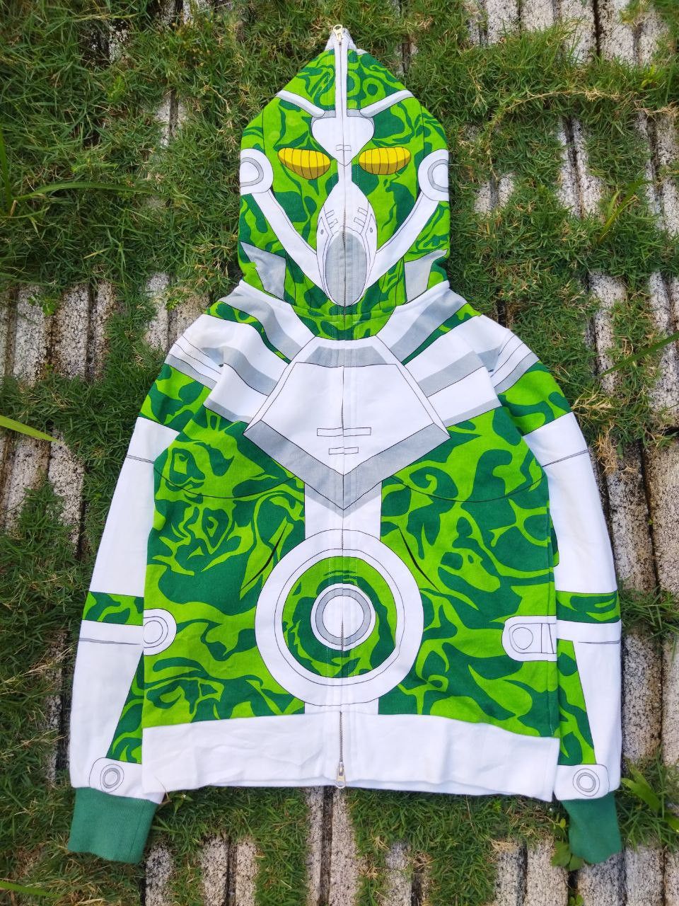 Anime Vintage Jojo S Bizarre Hierophant Green Full Zip Hoodie T-Shirts, Sweatshirt | PodTeesHub.com
