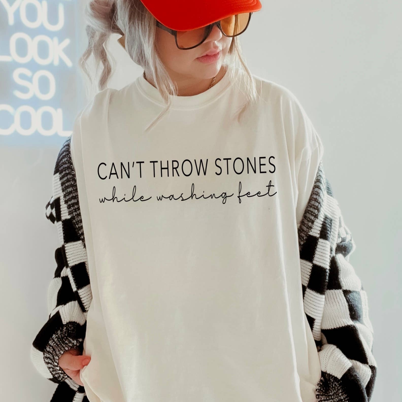 Can't Throw Stones Comfort Color  Graphic Tee Hoodie, Sweatshirt | PodTeesHub.com