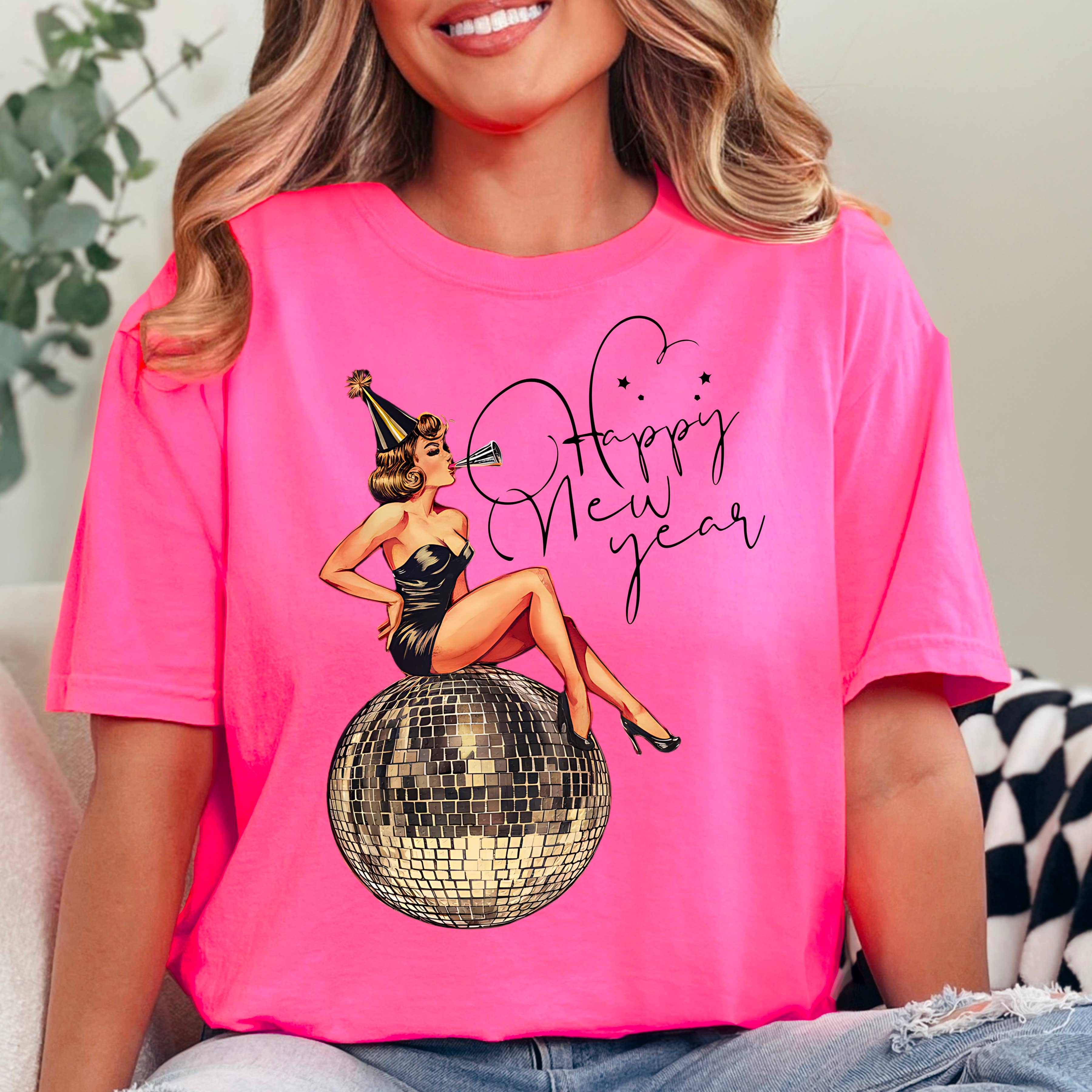 Happy New Year  Graphic Tee | Comfort Color Tee Hoodie, Sweatshirt | PodTeesHub.com