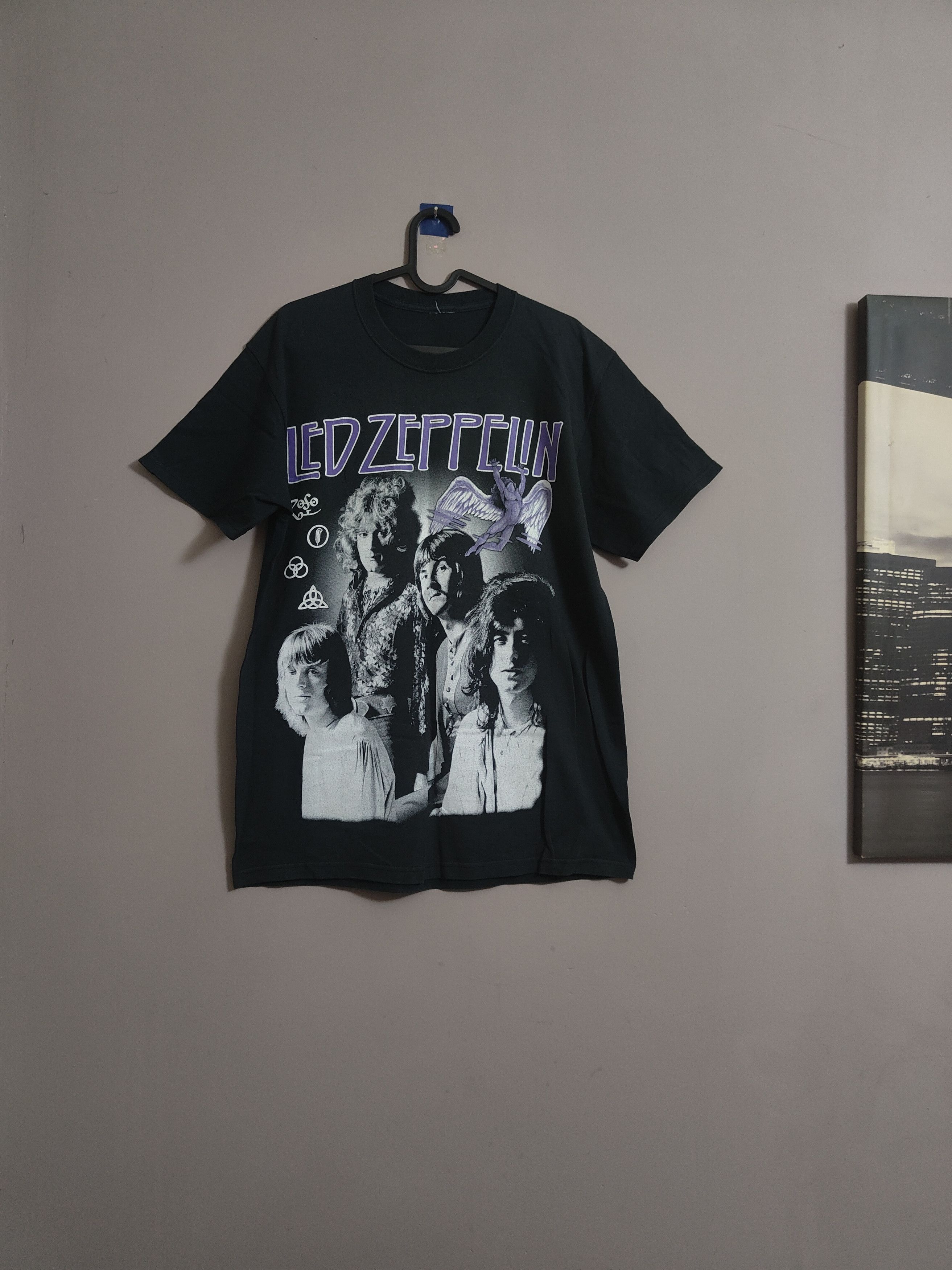 Led Zeppelin X Vintage 90s Vintage Led Zeppelin Zoso Album Band Rock Tee Hoodie, Sweatshirt | PodTeesHub.com