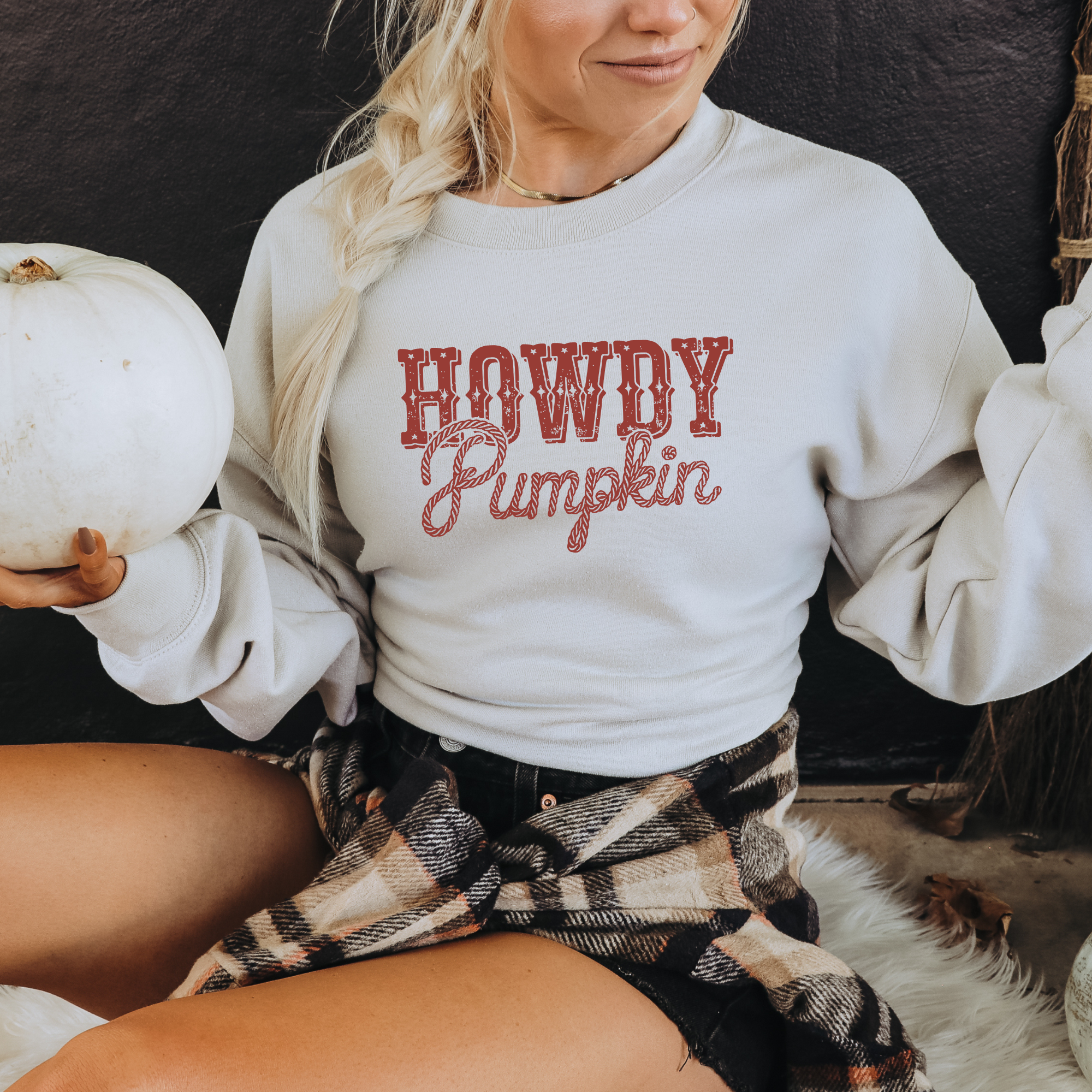Howdy Pumpkin Fall Hoodie or Crewneck Sweatshirt T-Shirts | PodTeesHub.com