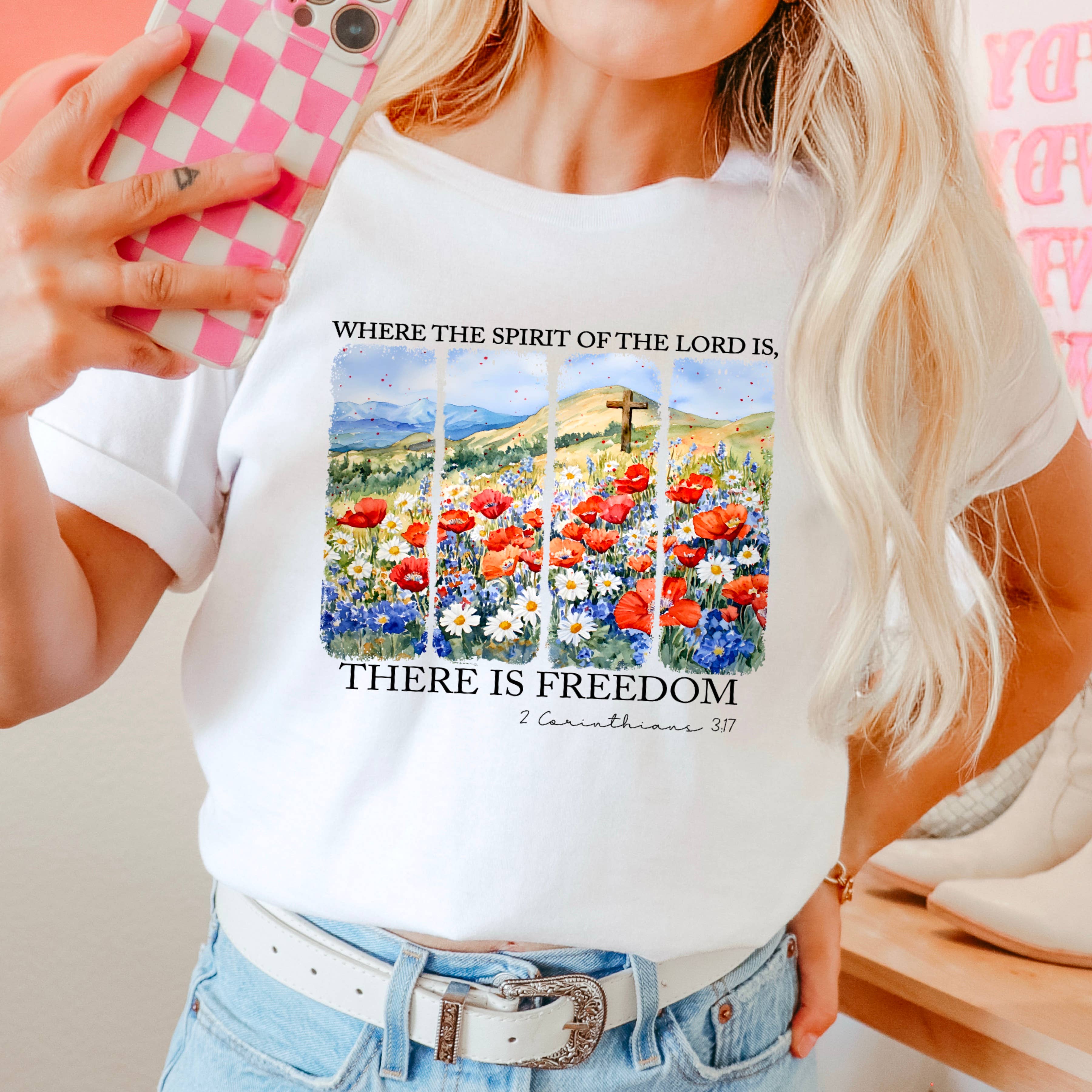 There Is Freedom  July 4th Graphic Shirt | Comfort Color Hoodie, Sweatshirt | PodTeesHub.com