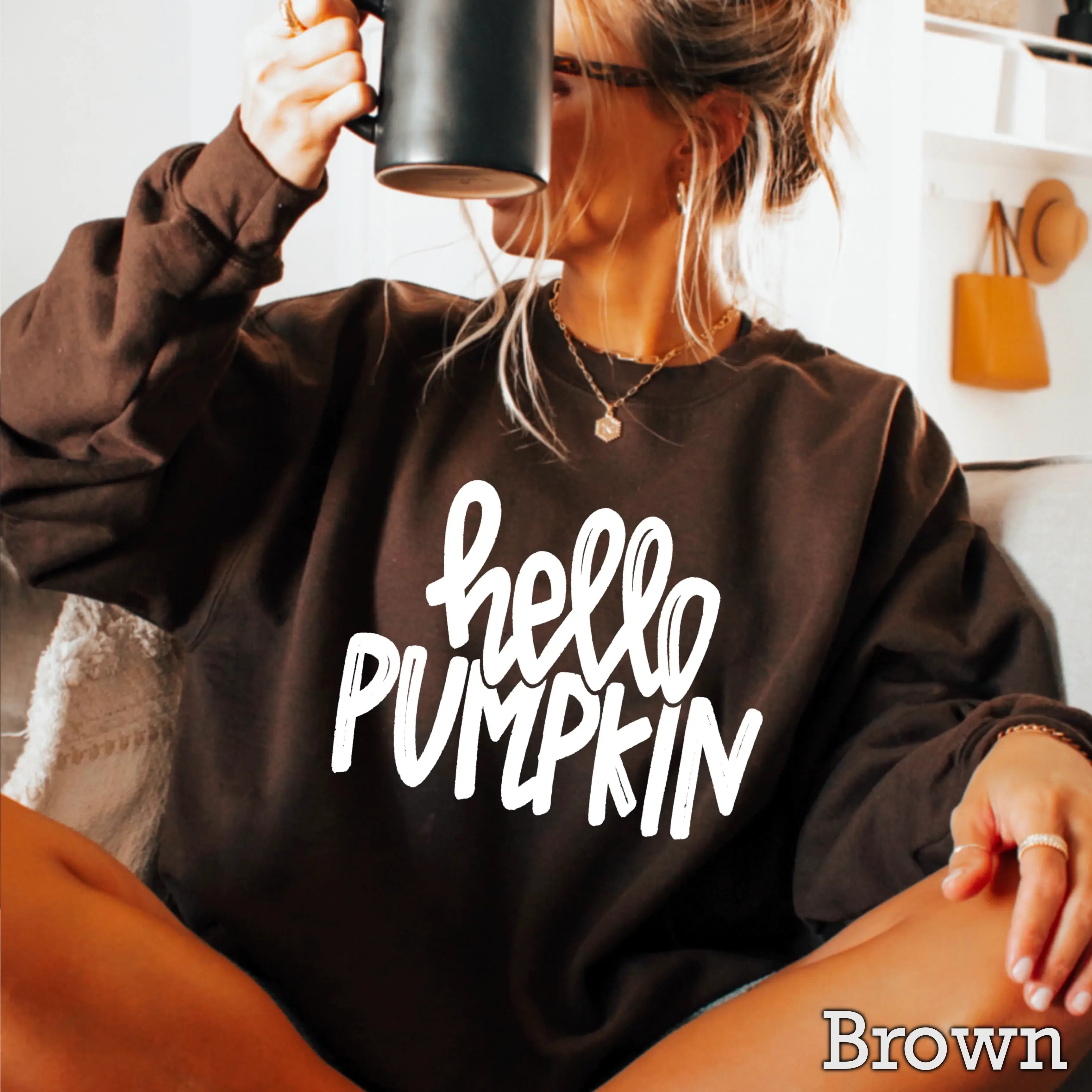 Hello Pumpkin Women’S Fall Graphic Sweatshirt T-Shirts, Hoodie | PodTeesHub.com