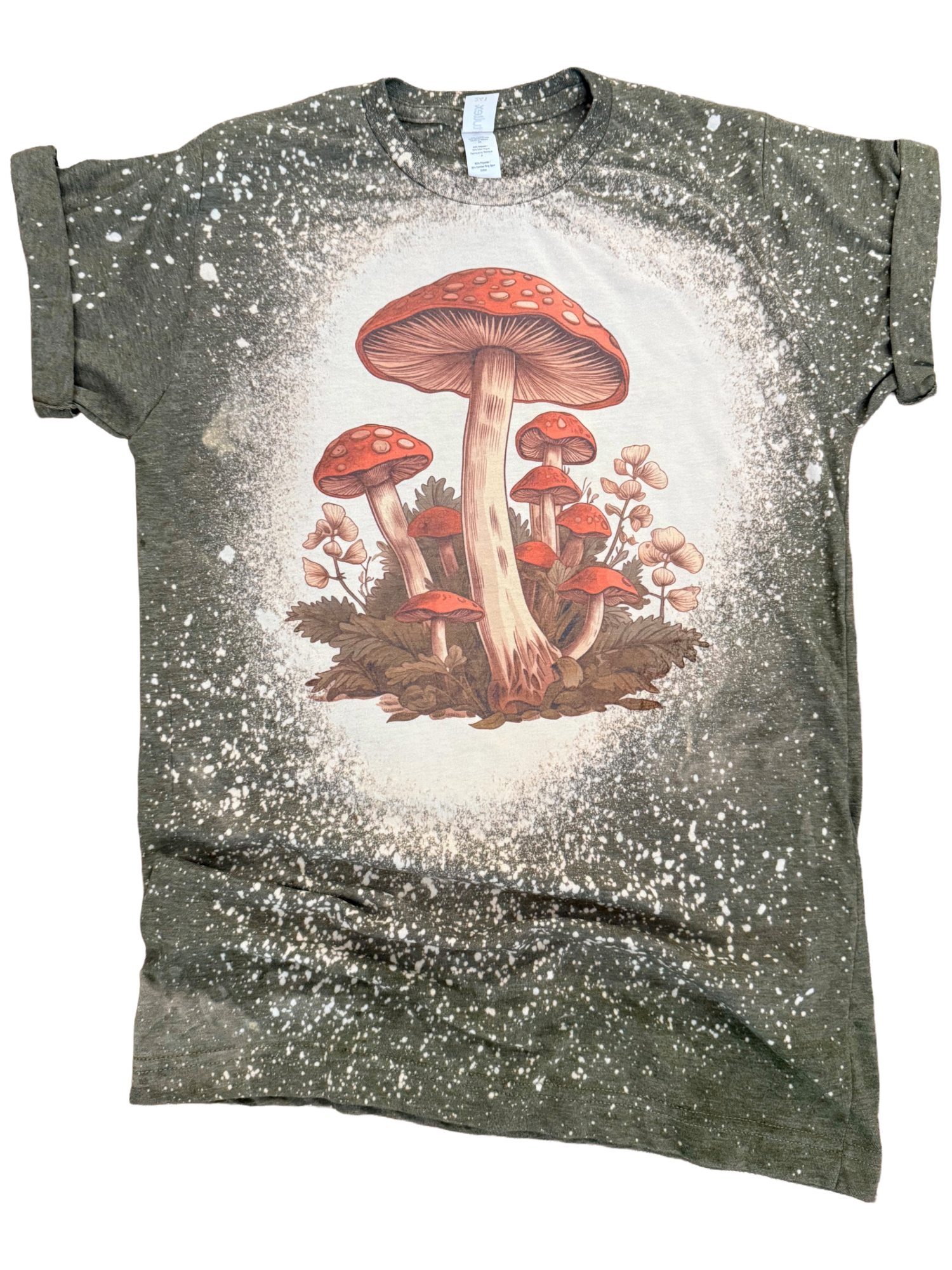 Mushroom Magic Bleached Tee Hoodie, Sweatshirt | PodTeesHub.com