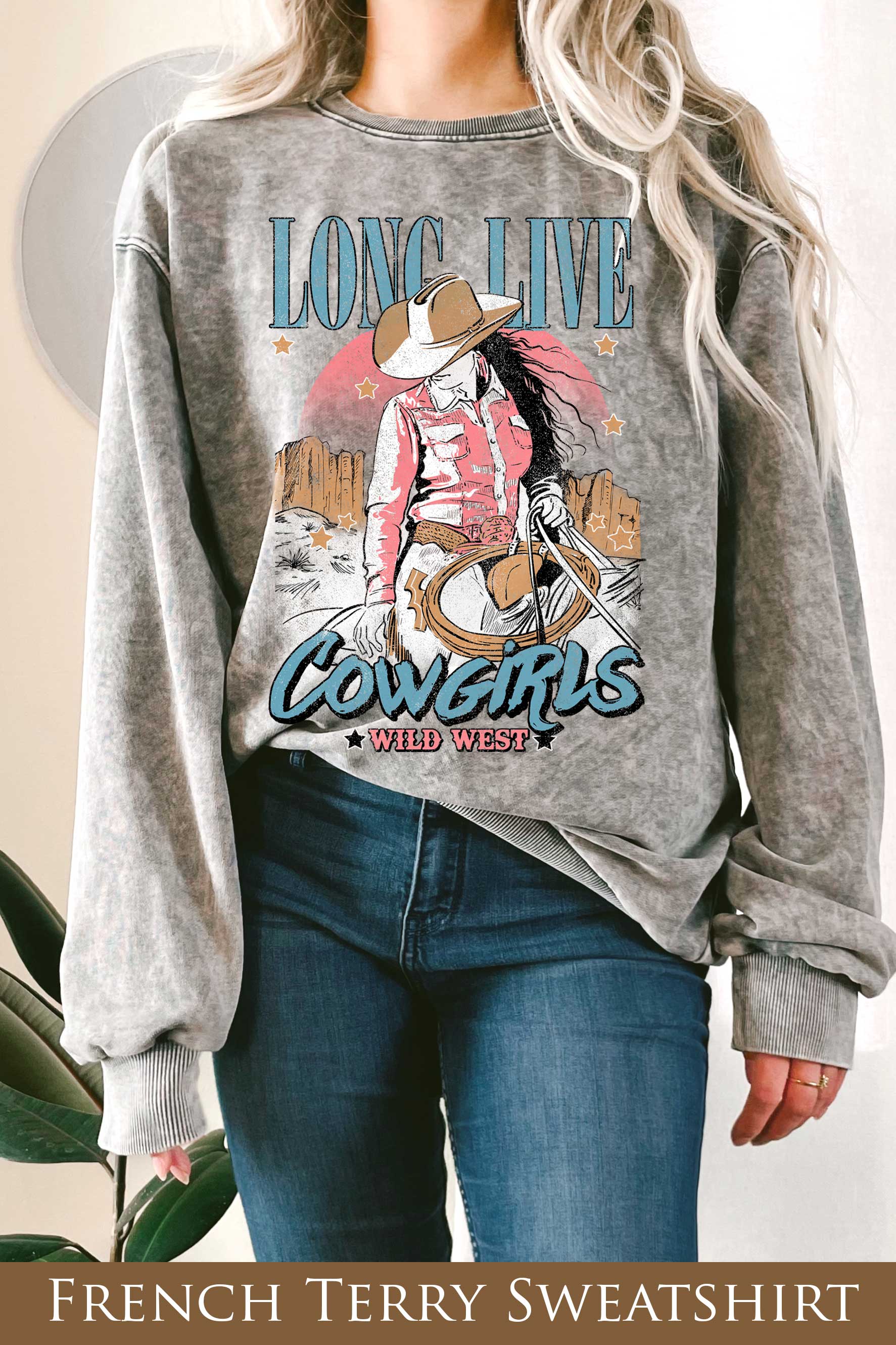 Long Live Cowgirls Mineral Graphix Terry Sweatshirt T-Shirts, Hoodie | PodTeesHub.com