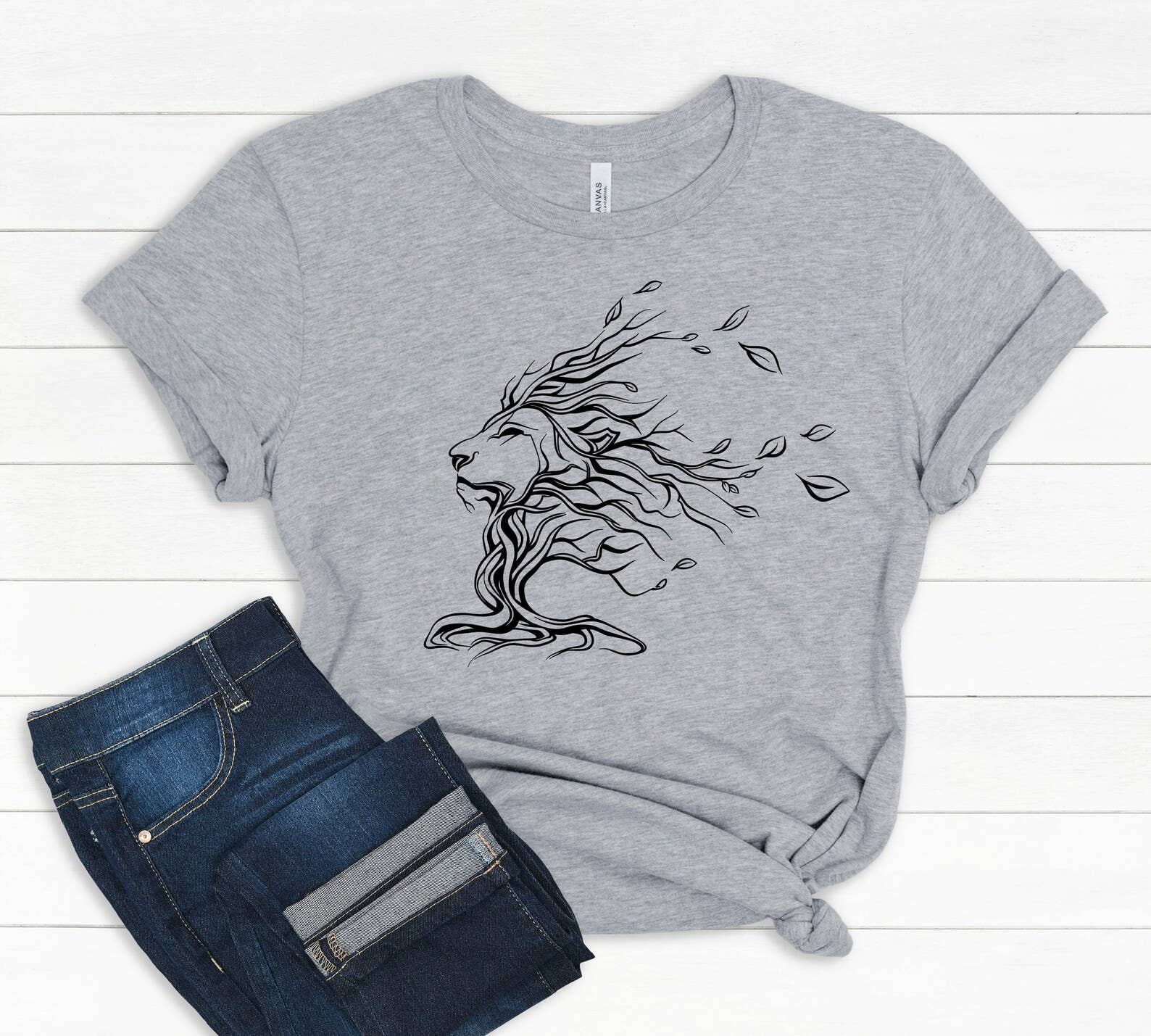 Lion Illustration T-Shirt Hoodie, Sweatshirt | PodTeesHub.com