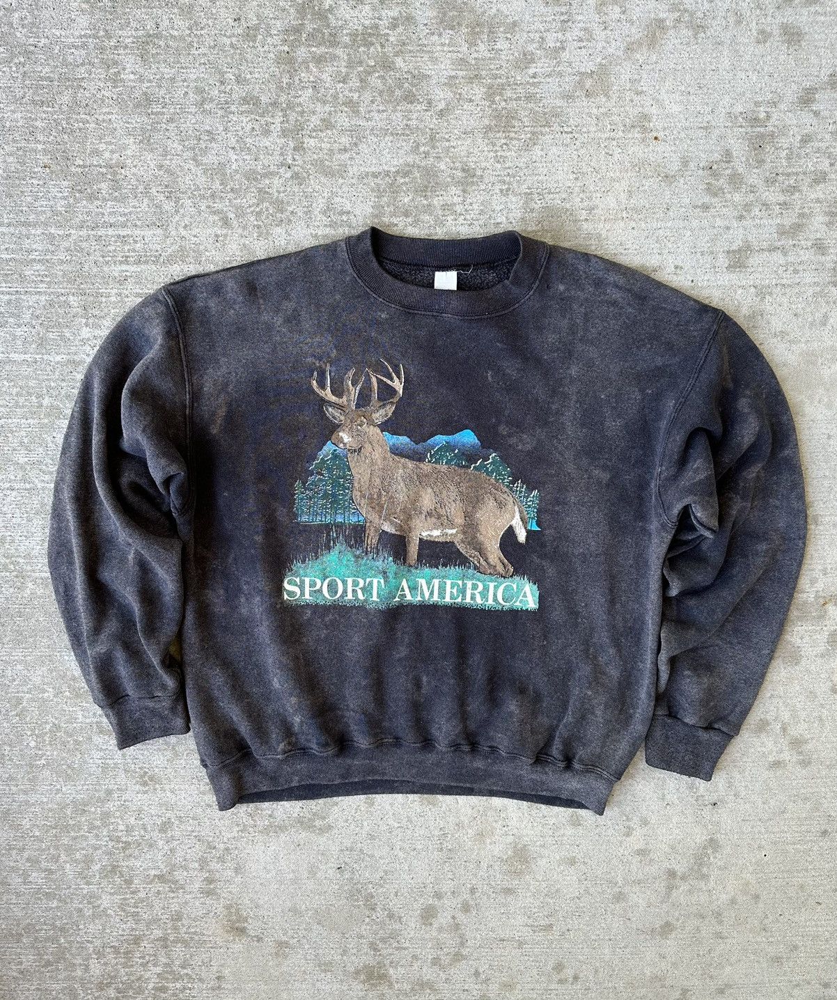 Vintage 90s Sport America Faded Boxy Graphic Sweatshirt T-Shirts, Hoodie | PodTeesHub.com