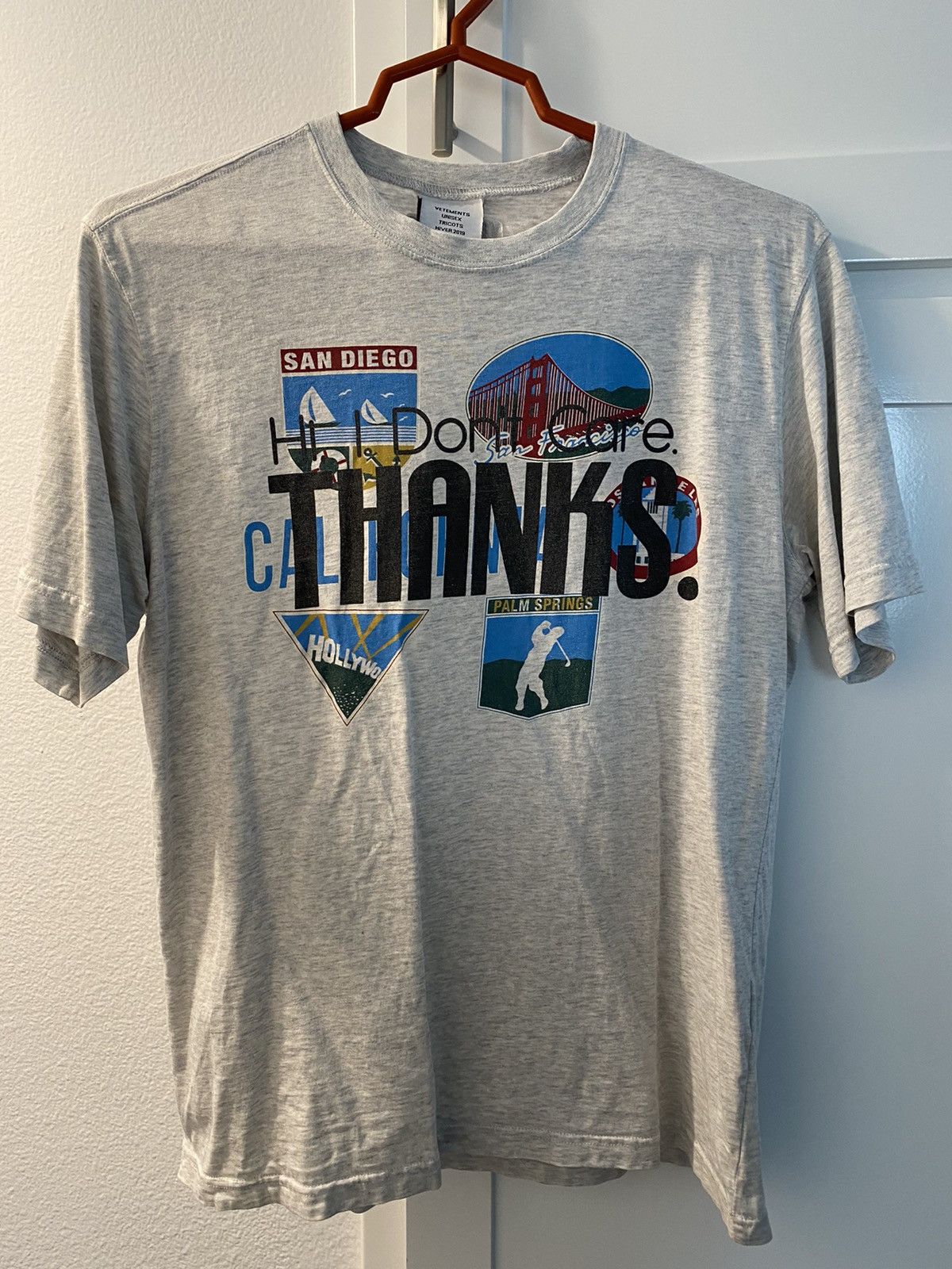 Vetements Tourist T Shirt Hi Thanks I Don T Care Hoodie, Sweatshirt | PodTeesHub.com