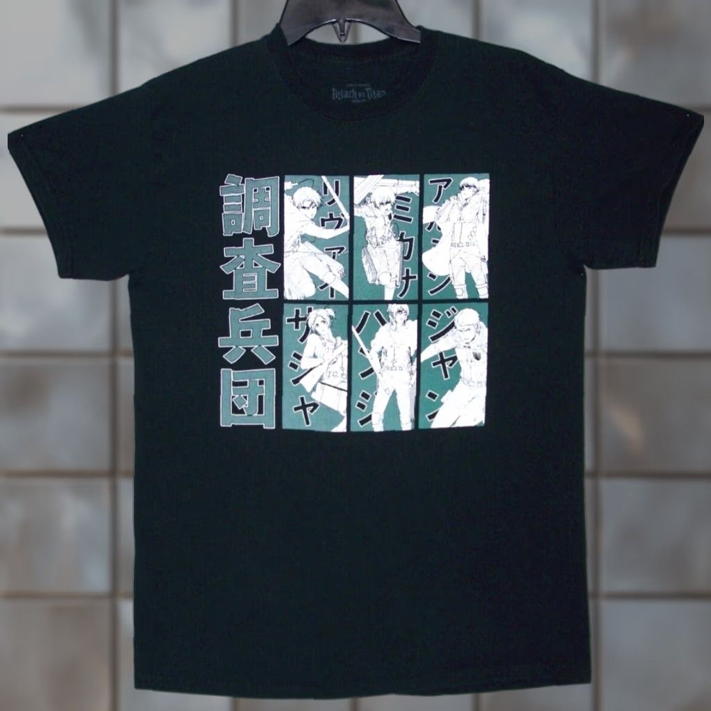 Vintage Attack On Titans Shirt Adult Medium Black Graphic Final Season Short Sleeve Mens Hoodie, Sweatshirt | PodTeesHub.com