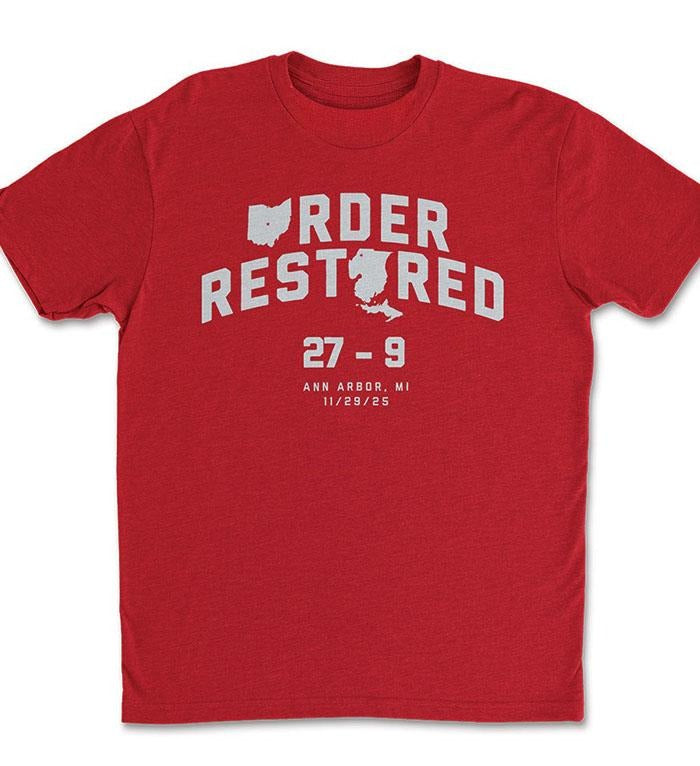 27- 9 Order Restored Tee , Ohio State Football Sweatshirt, Hoodie | PodTeesHub.com