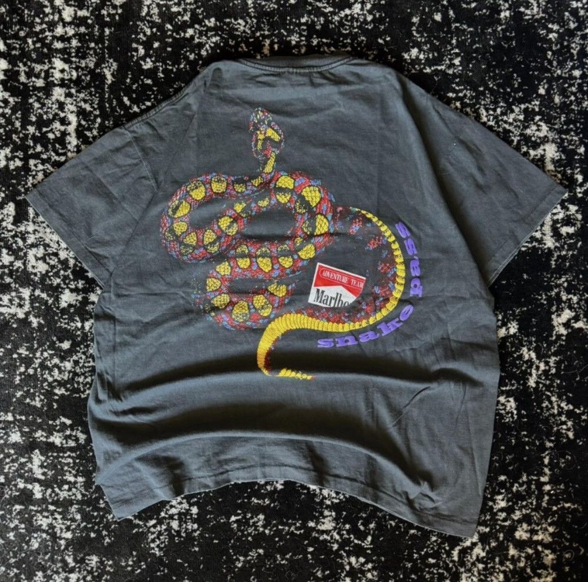 Vintage Reprint Marlboro Snake Pass Tshirt Western Faded L Hoodie, Sweatshirt | PodTeesHub.com