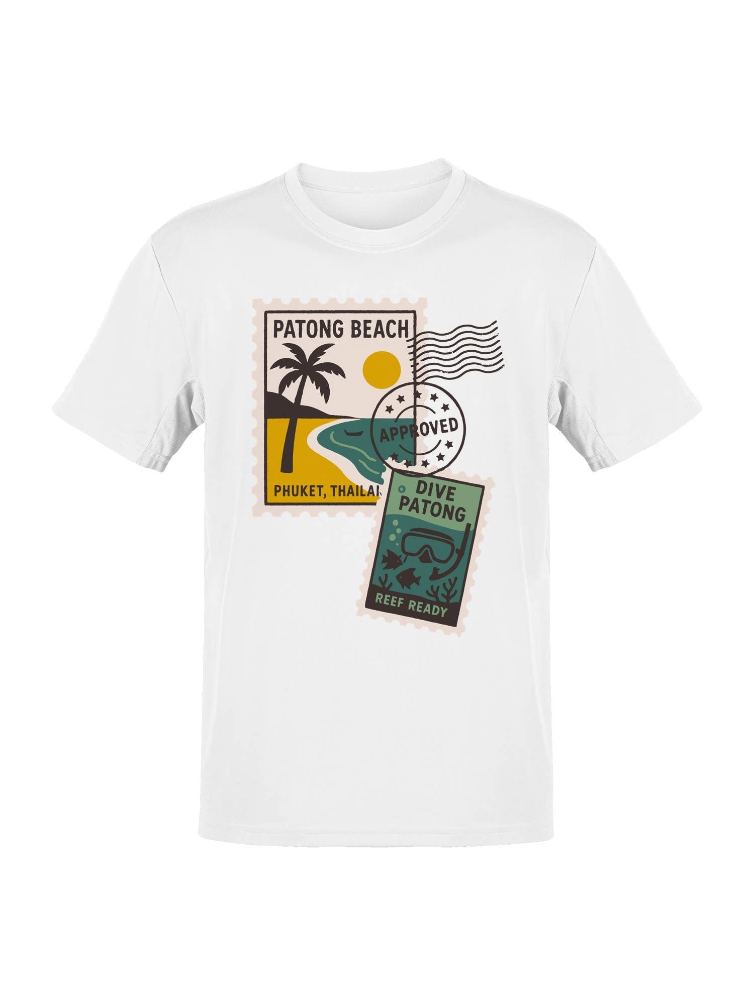 Patong Beach Dive Stamps Art Men's T-Shirt Hoodie, Sweatshirt | PodTeesHub.com