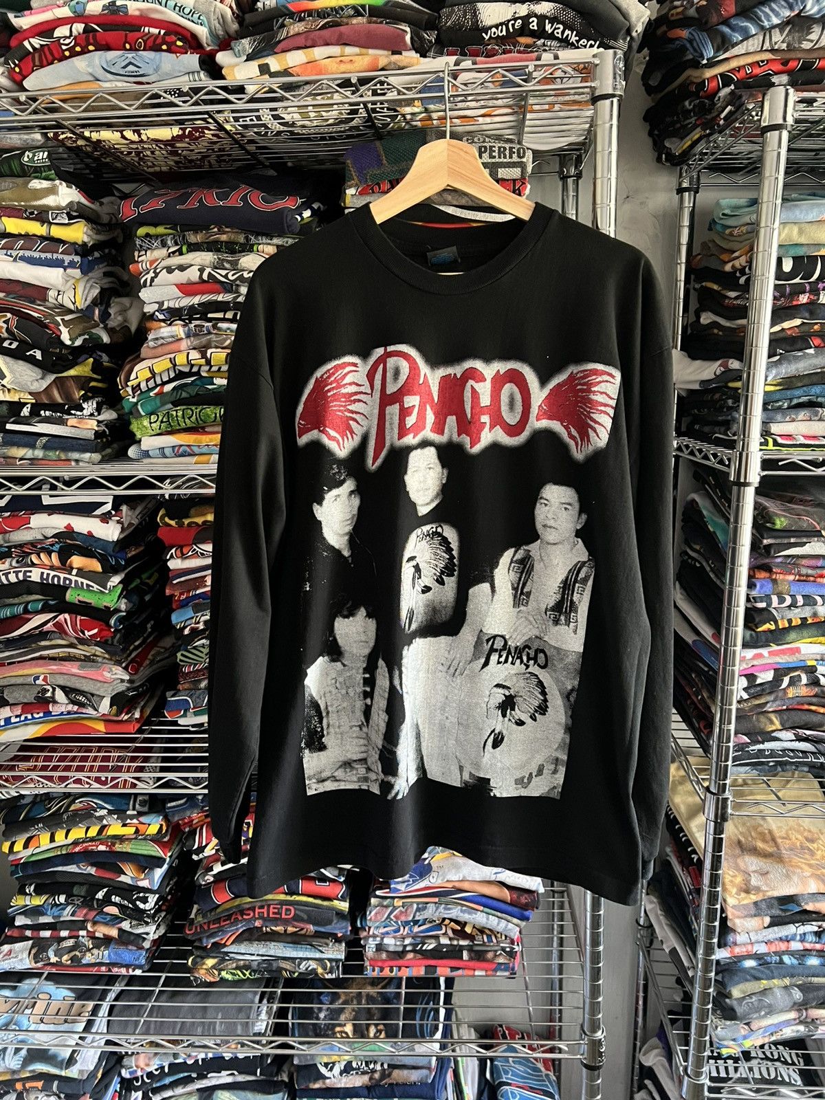 Band Tees 90s Penacho Rock Mexican Bootleg Tee Hoodie, Sweatshirt | PodTeesHub.com
