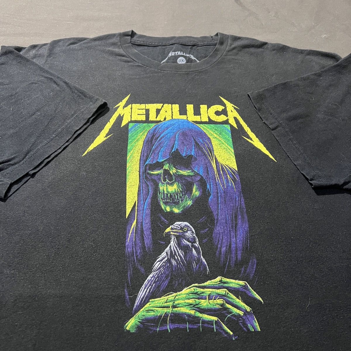 Band Tees Metallica Grim Reaper Graphic Tee Heavy Thrash Metal 2xl Hoodie, Sweatshirt | PodTeesHub.com