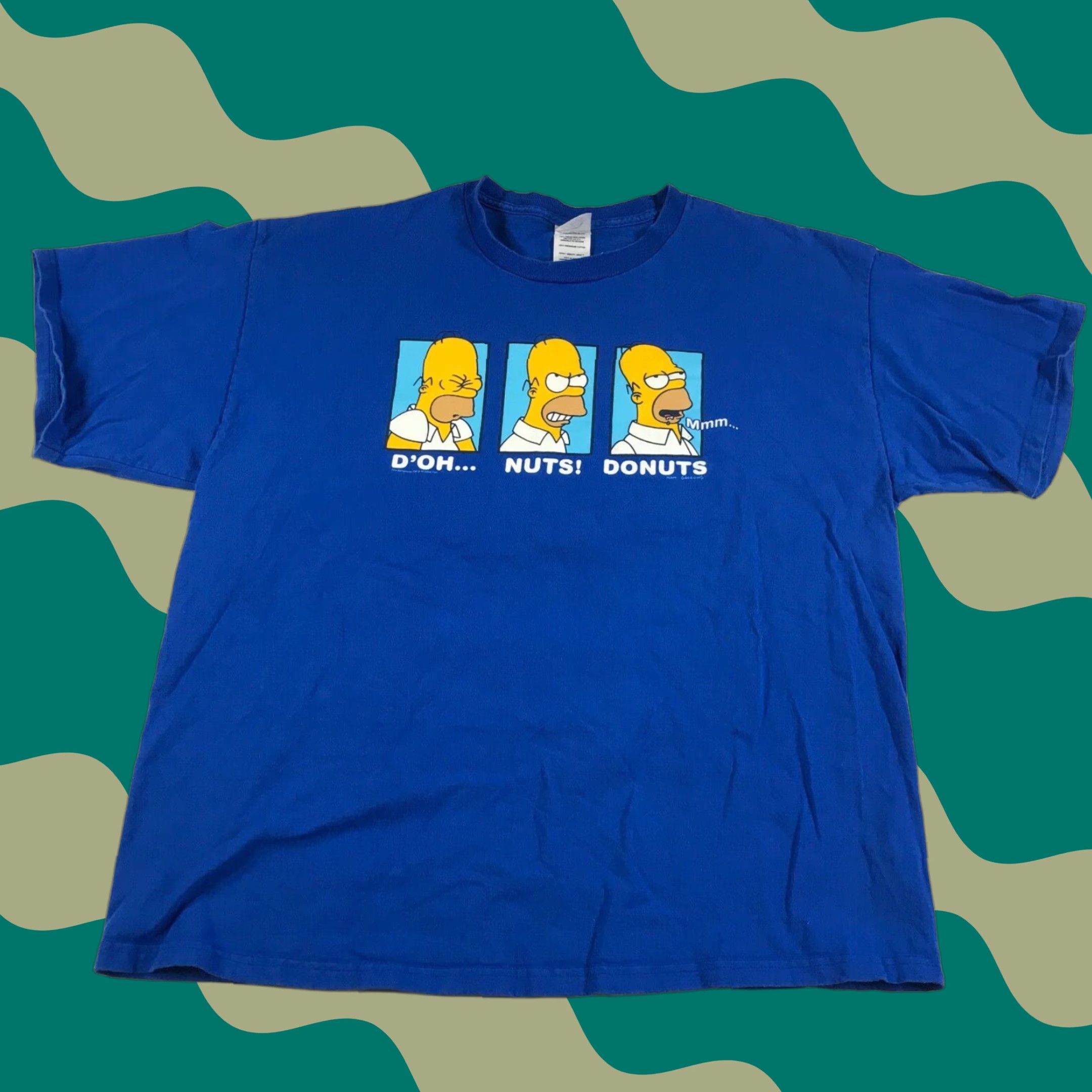 Delta The Simpsons Shirt Xl Blue Homer Donuts Made In Usa Cotton Hoodie, Sweatshirt | PodTeesHub.com