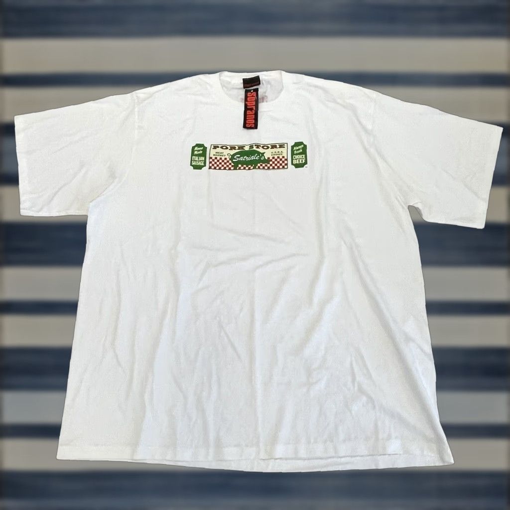 Vintage The Sopranos Satriale S Pork Store T Shirt Off White 4xl Nwt Tv Mens Hoodie, Sweatshirt | PodTeesHub.com