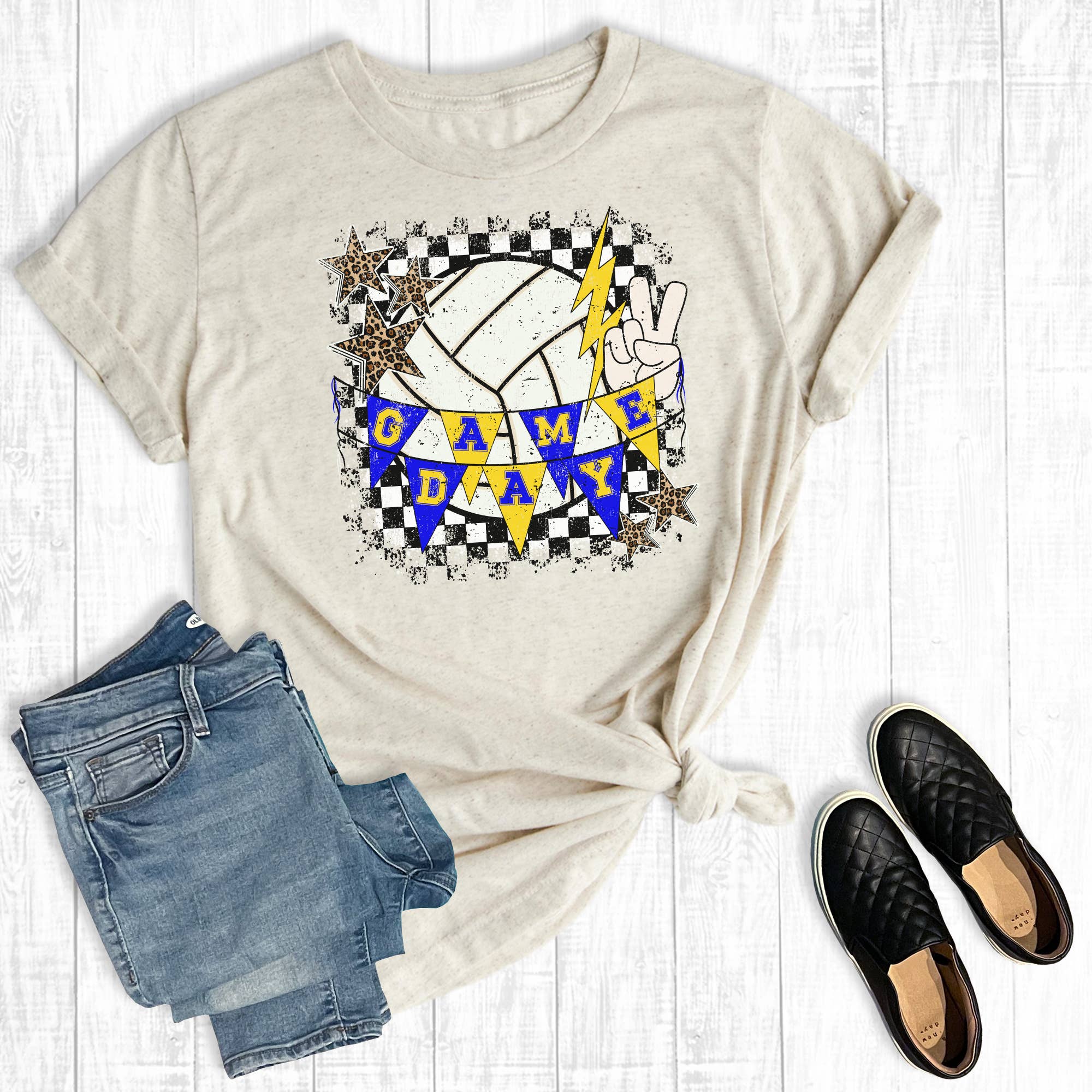 Custom Retro Game Day Volleyball Graphic Tee Hoodie, Sweatshirt | PodTeesHub.com