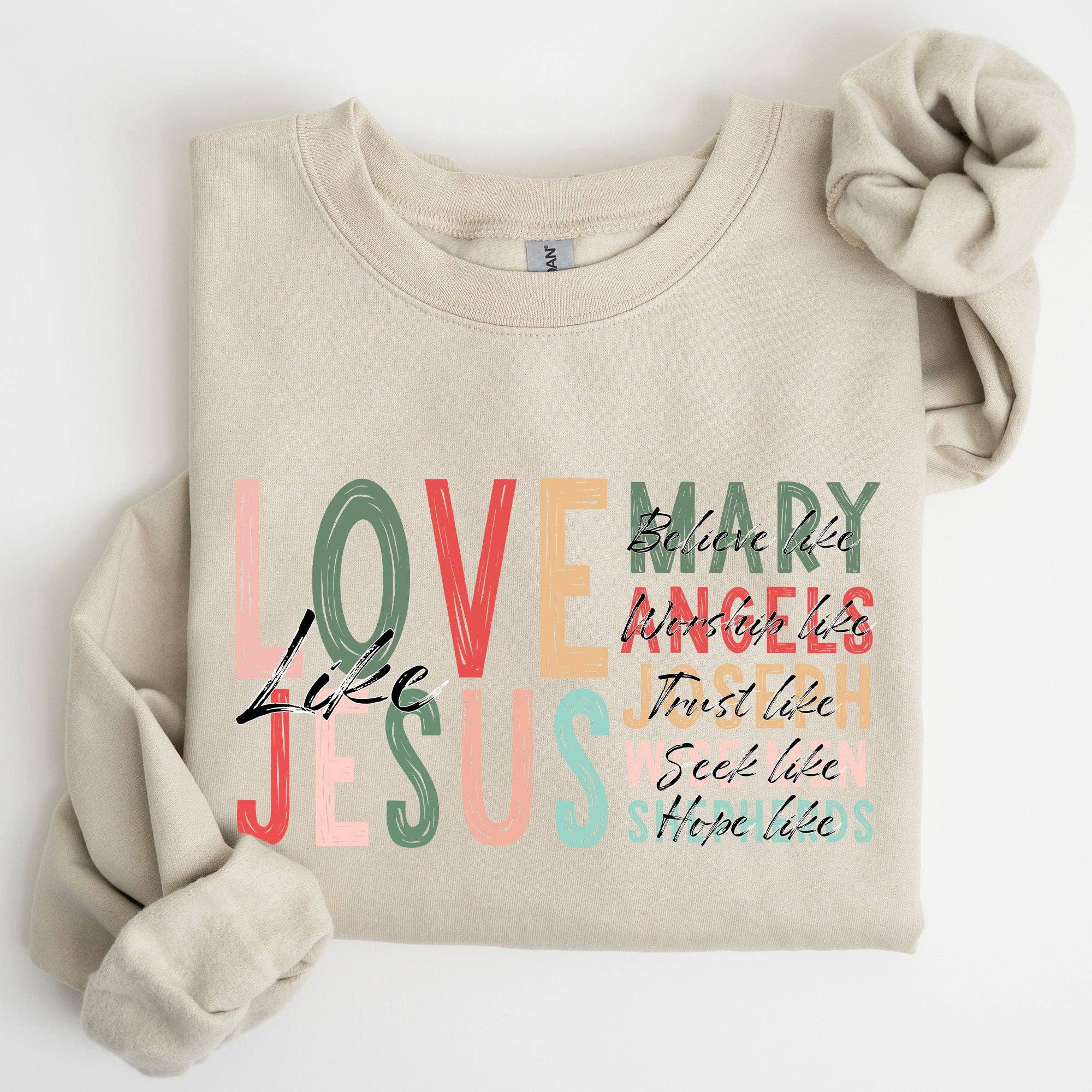 Love Like Jesus, Christmas, Christian Religious Sweatshirt T-Shirts, Hoodie | PodTeesHub.com