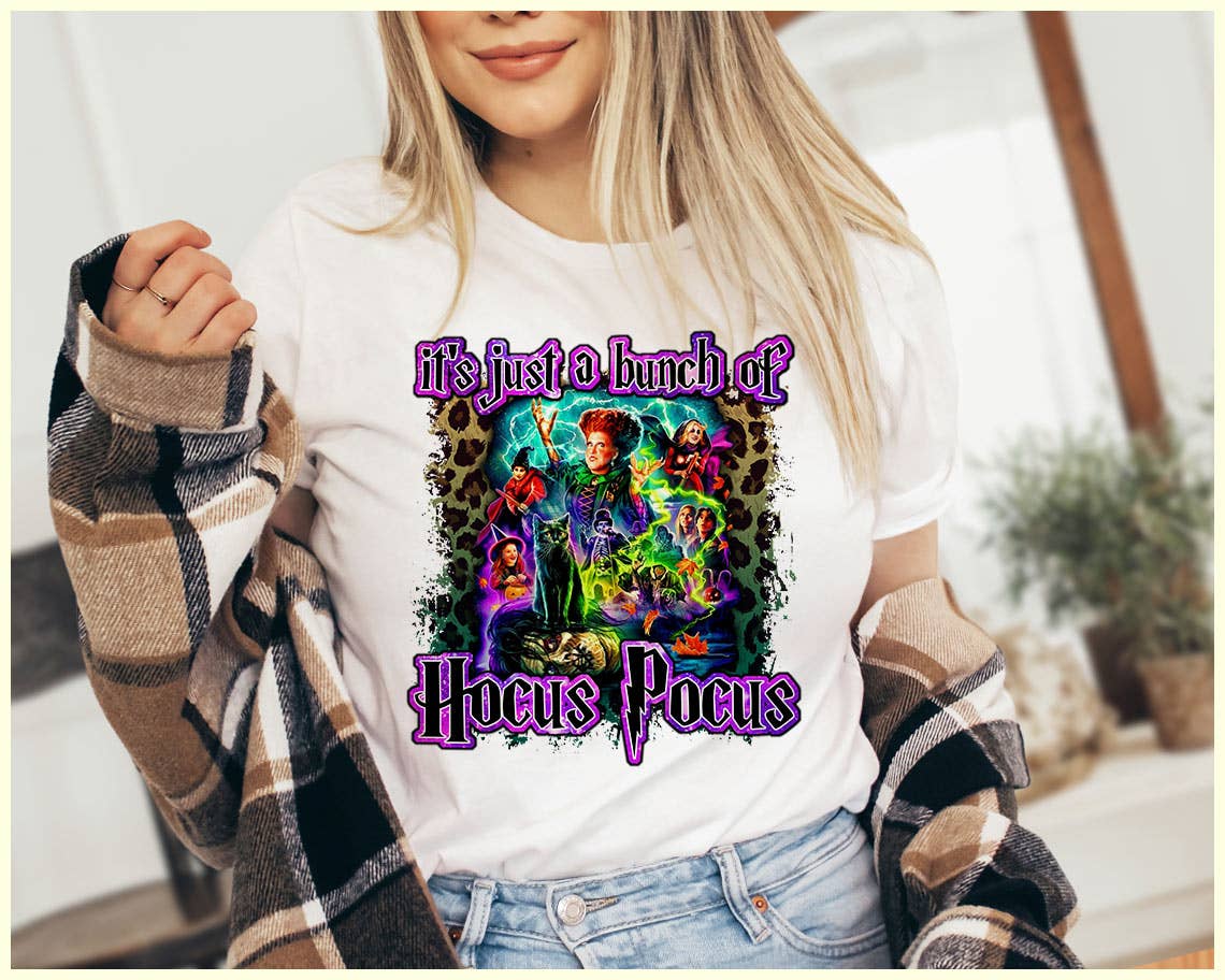 It's Just A Bunch of Hocus Pocus - Cute Halloween Shirt Hoodie, Sweatshirt | PodTeesHub.com