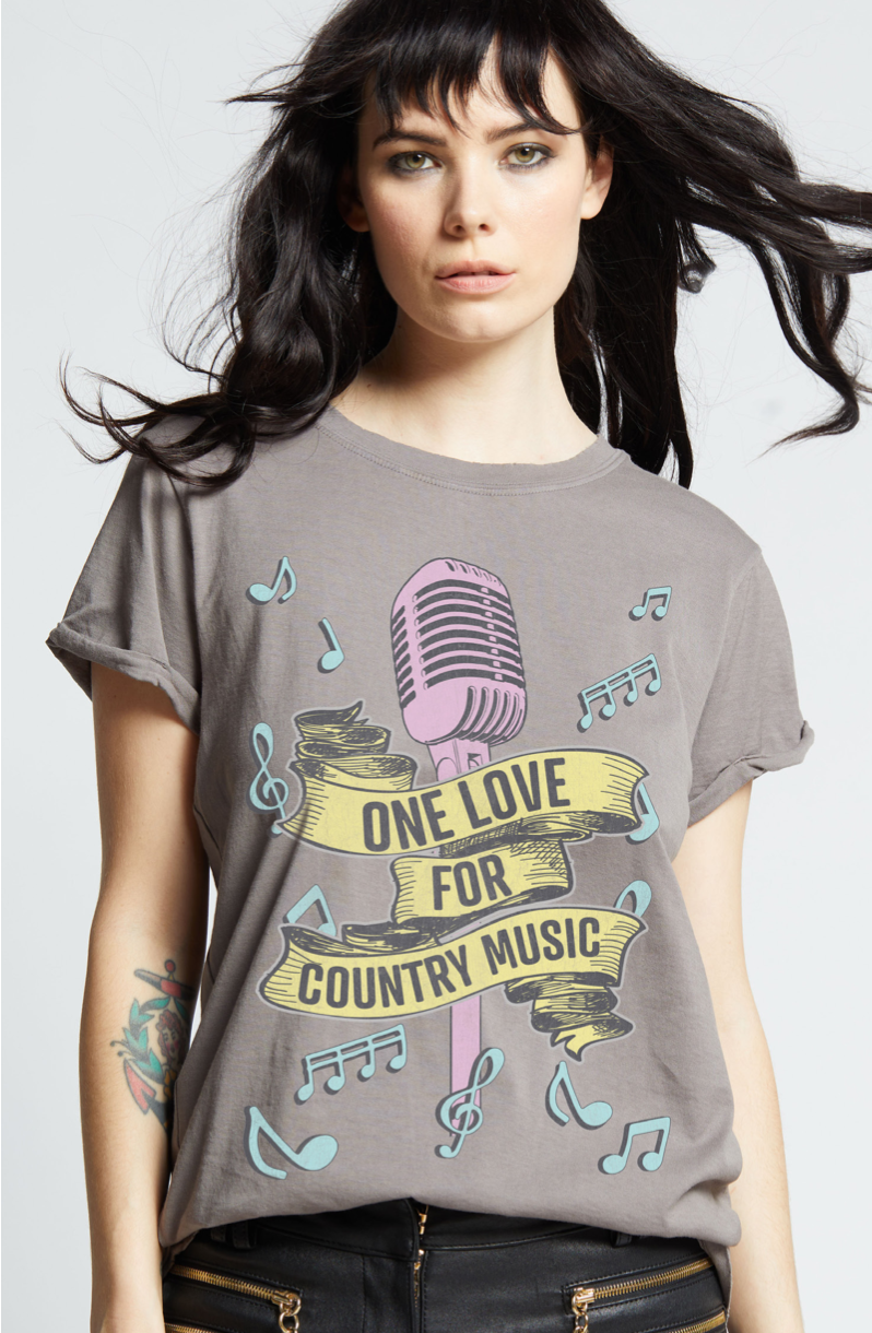 302857 - 1030 One Love For Country Music Ss Graphic Tee Hoodie, Sweatshirt | PodTeesHub.com