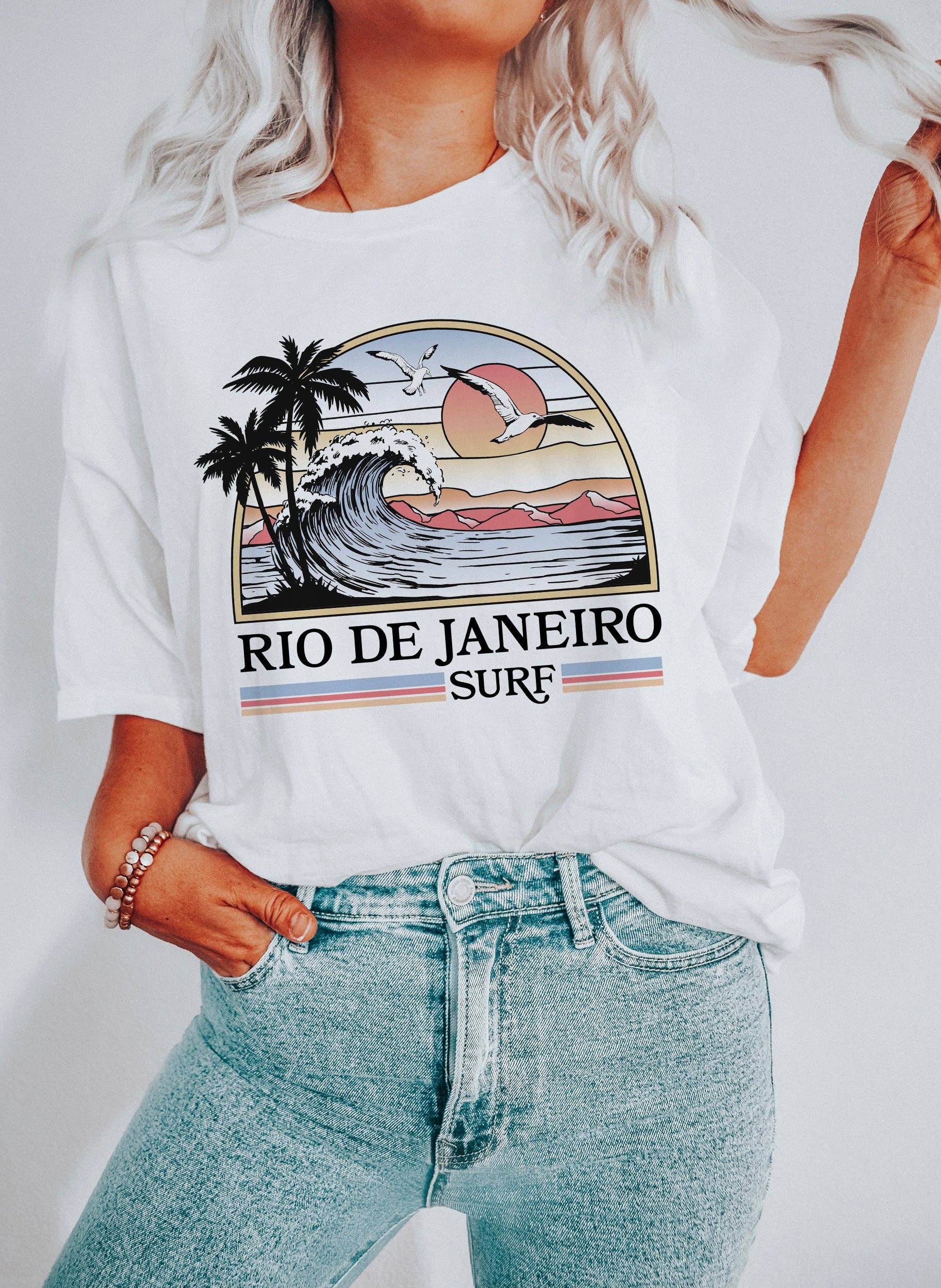 Rio De Janeiro Surf Beach T-Shirt Hoodie, Sweatshirt | PodTeesHub.com