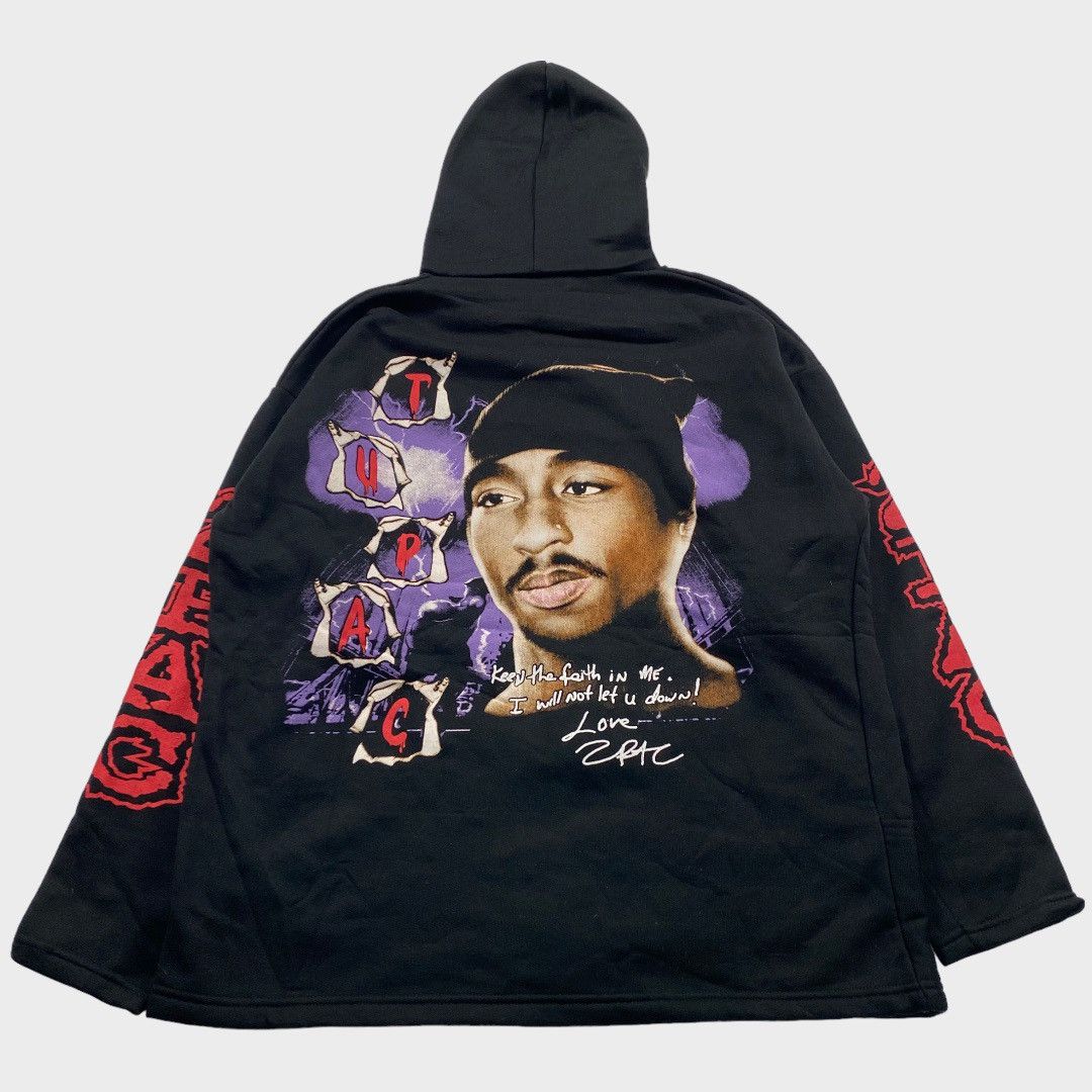 Rap Tees X Vintage 90 S Tupac Shakur Bootleg Zip Hoodie Sweatshirt | PodTeesHub.com