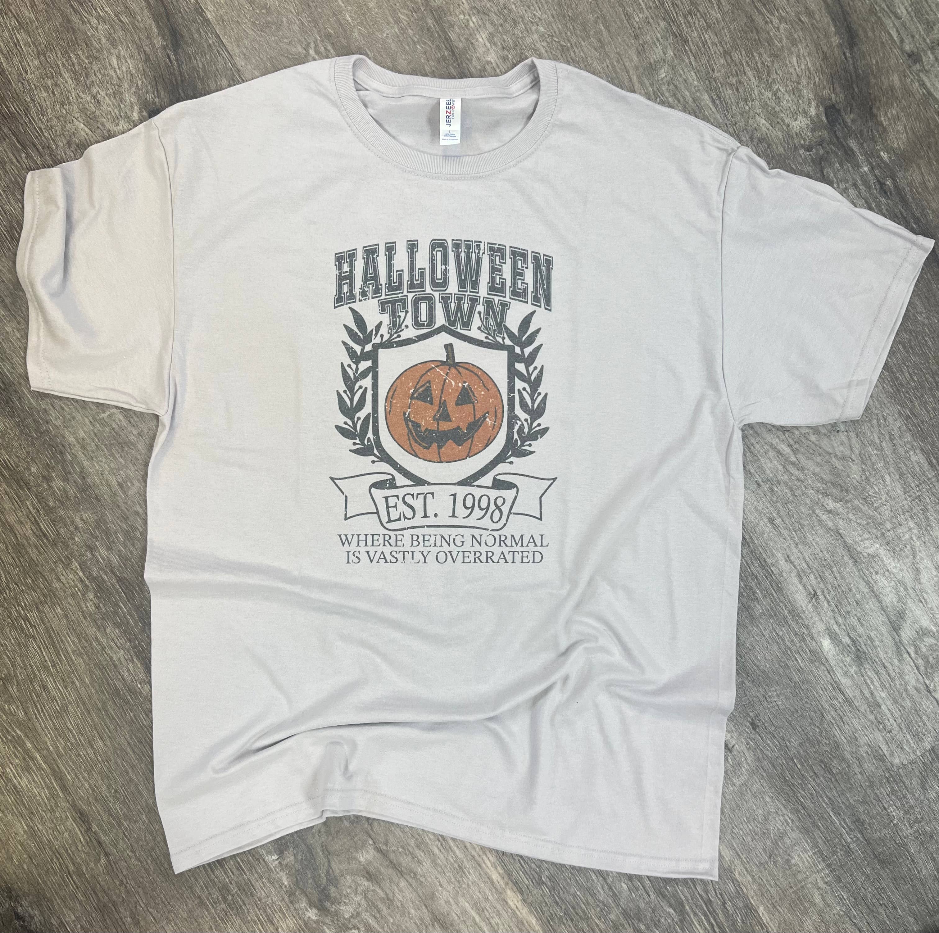 Halloween Town Est 1998 On Silver Tee Hoodie, Sweatshirt | PodTeesHub.com