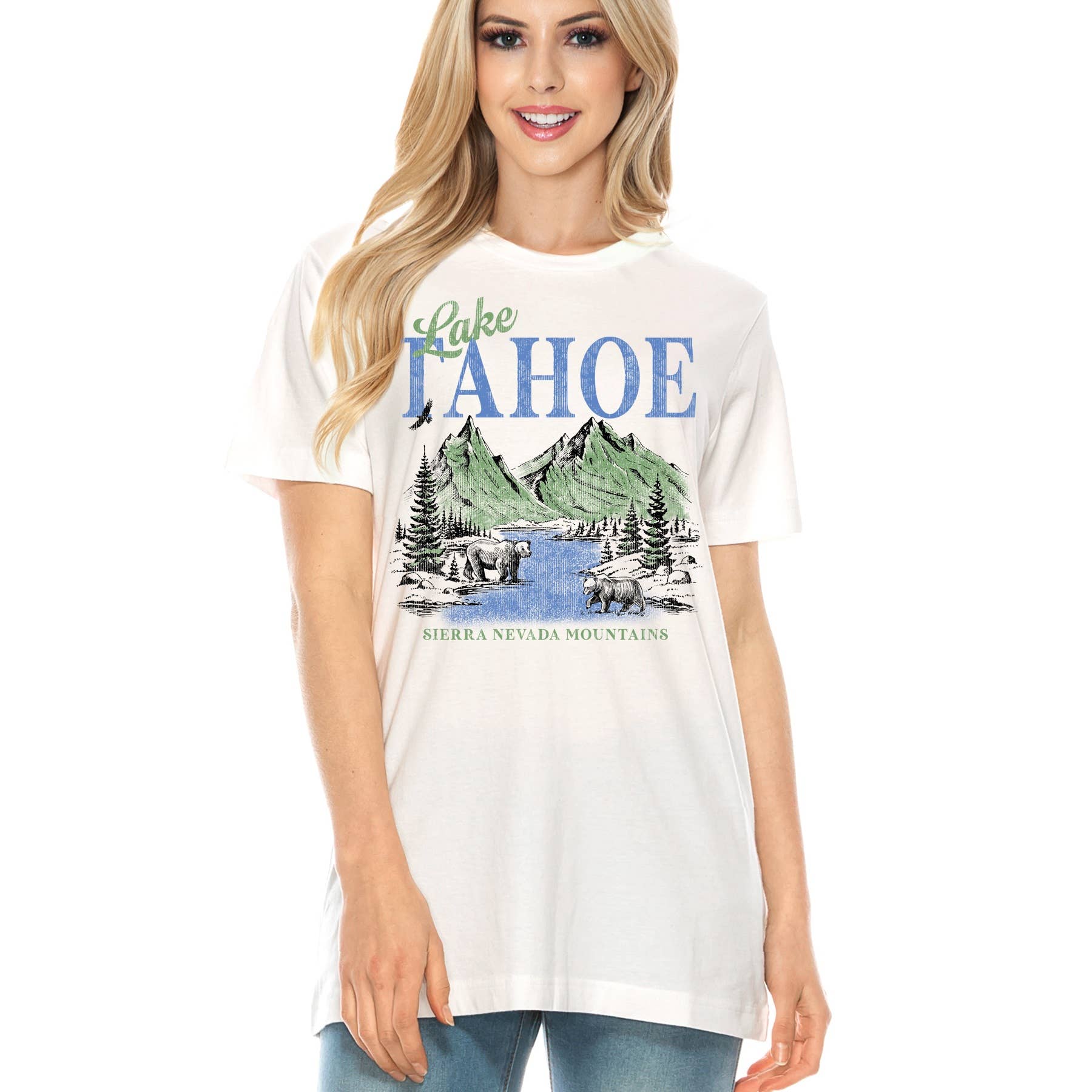 Lake Tahoe Sierra Nevada Mountains - Short Sleeve T Shirt Hoodie, Sweatshirt | PodTeesHub.com