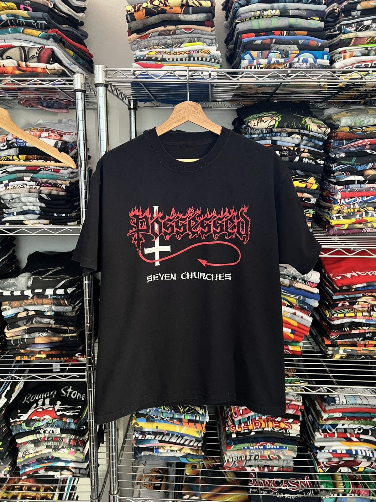 Band Tees 2000s Possessed Seven Churches Metal Tee Hoodie, Sweatshirt | PodTeesHub.com