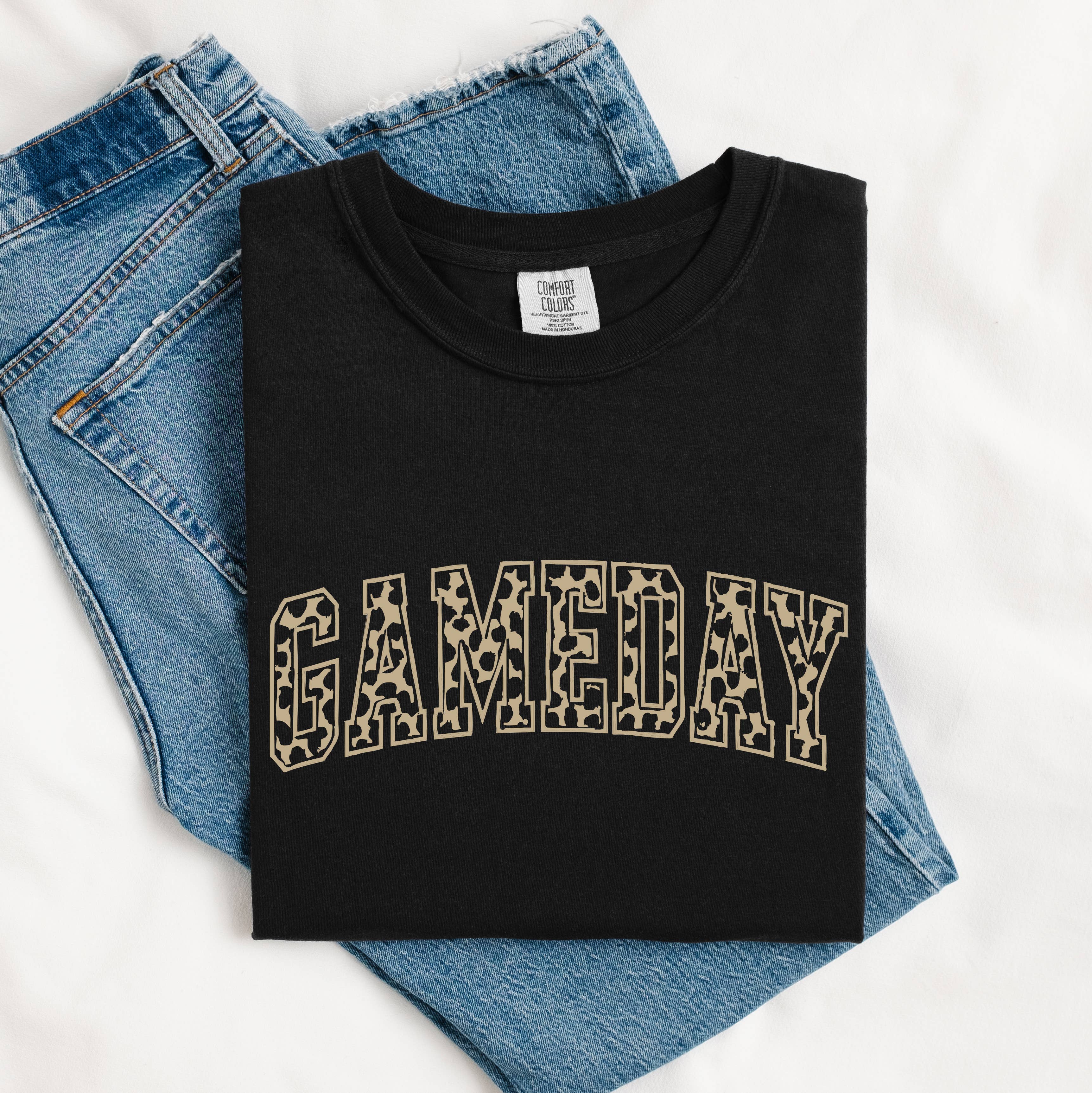 Leopard Gameday Shirt, Gameday Graphic Tee, Leopard Print Hoodie, Sweatshirt | PodTeesHub.com