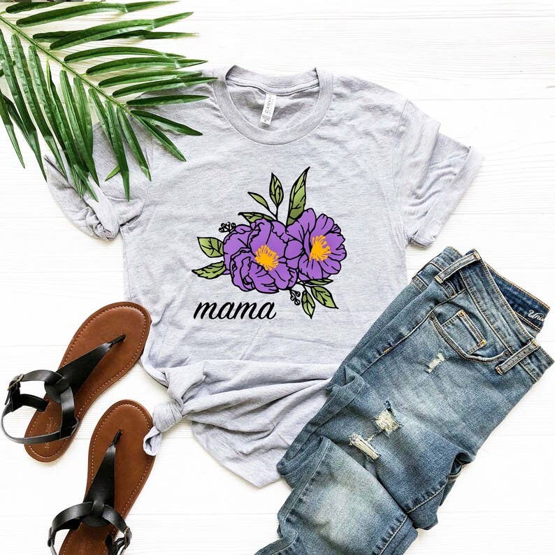 Floral Mama Flower T-Shirt Hoodie, Sweatshirt | PodTeesHub.com