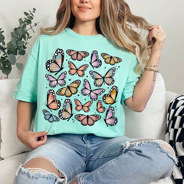 Butterfly Collage Tee Hoodie, Sweatshirt | PodTeesHub.com