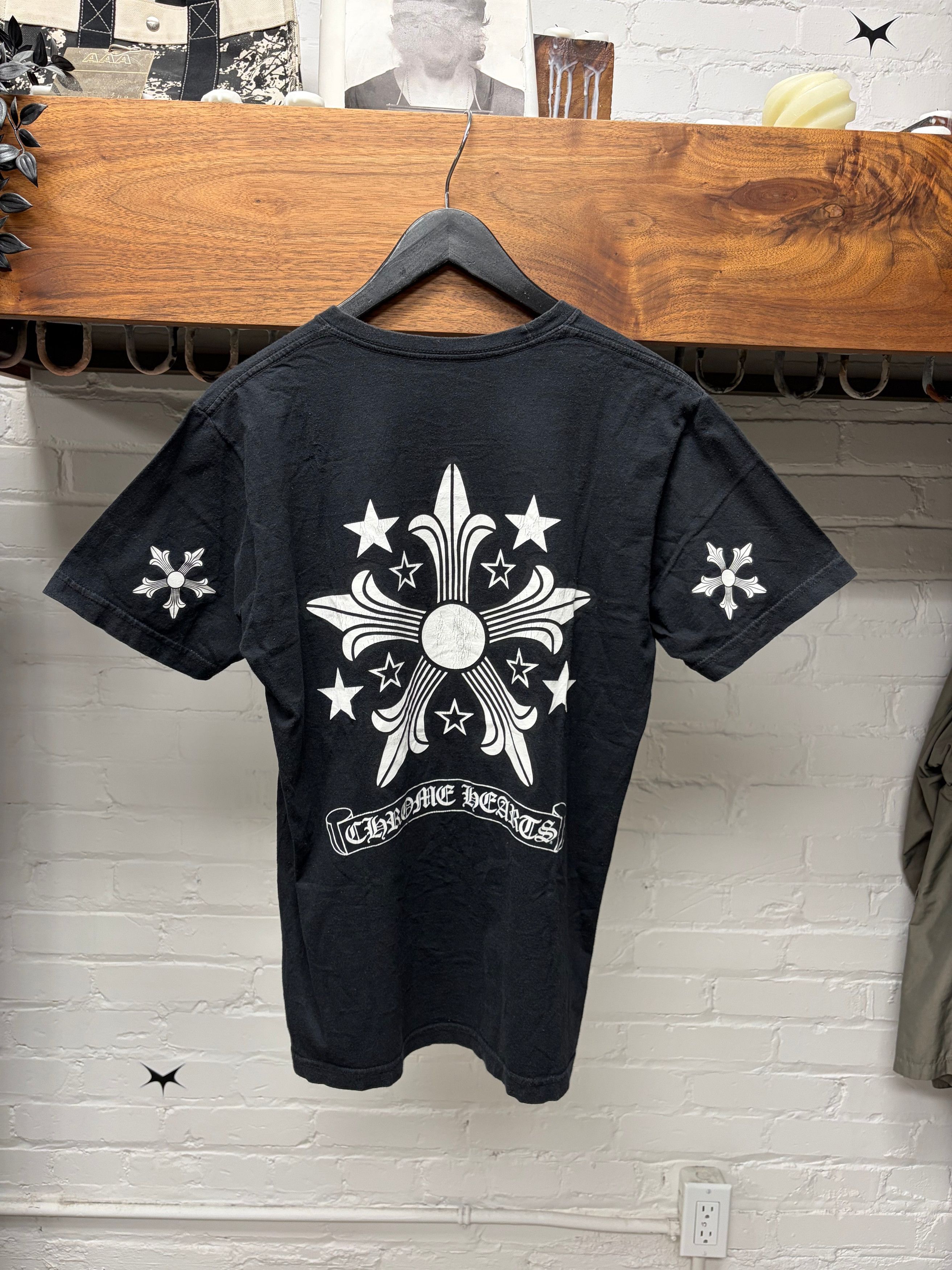 Hearts Chrome Hearts Star Cross Logo Black Graphic T Shirt Hoodie, Sweatshirt | PodTeesHub.com