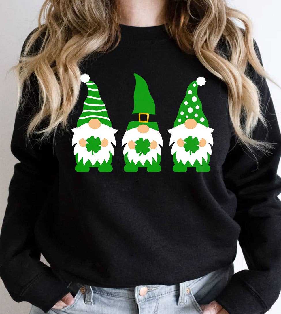 Shamrock Gnome - St. Patrick's Day Shamrock Fun Sweatshirt T-Shirts, Hoodie | PodTeesHub.com