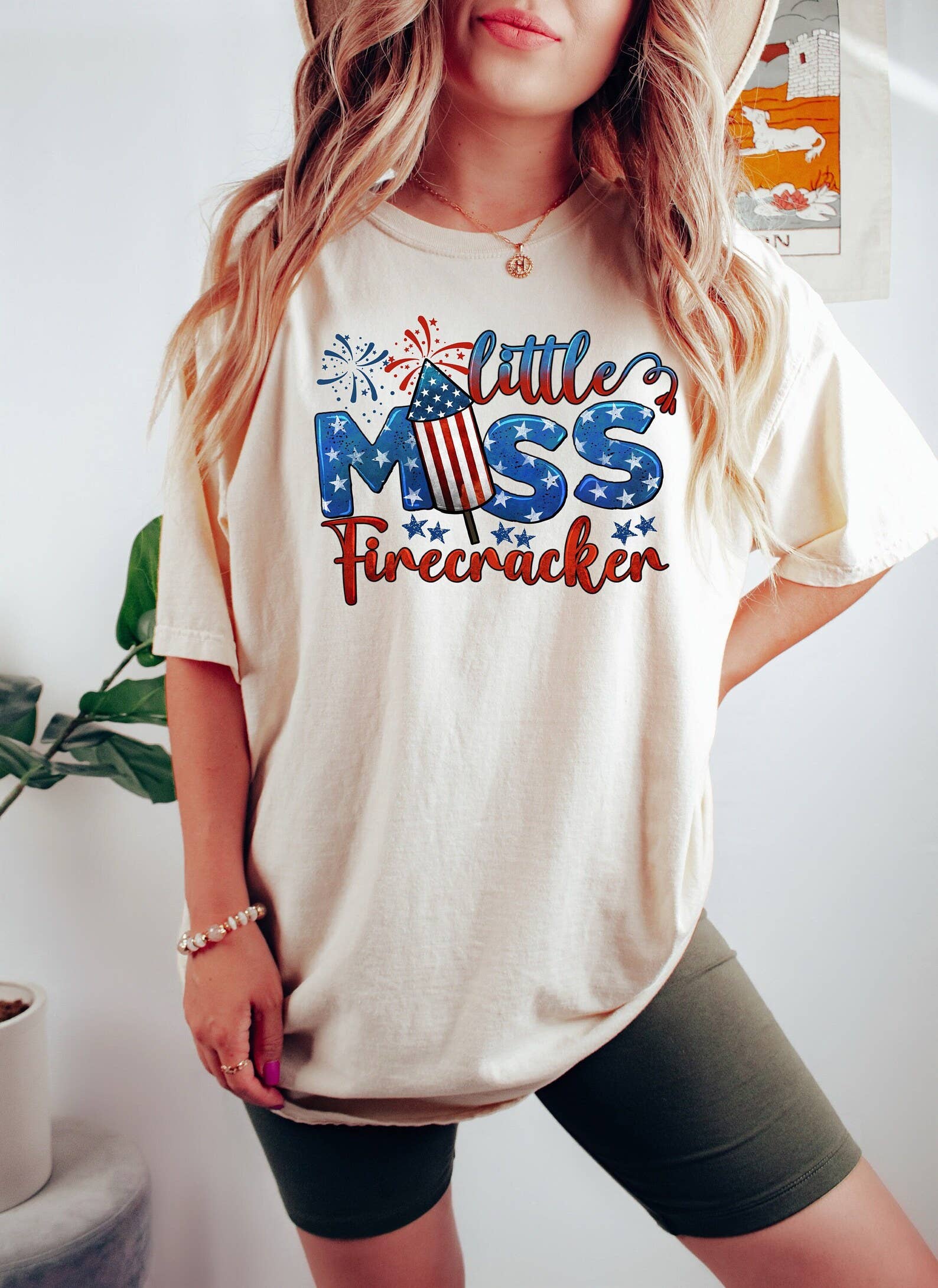 Little Miss Firecracker T-Shirt Hoodie, Sweatshirt | PodTeesHub.com