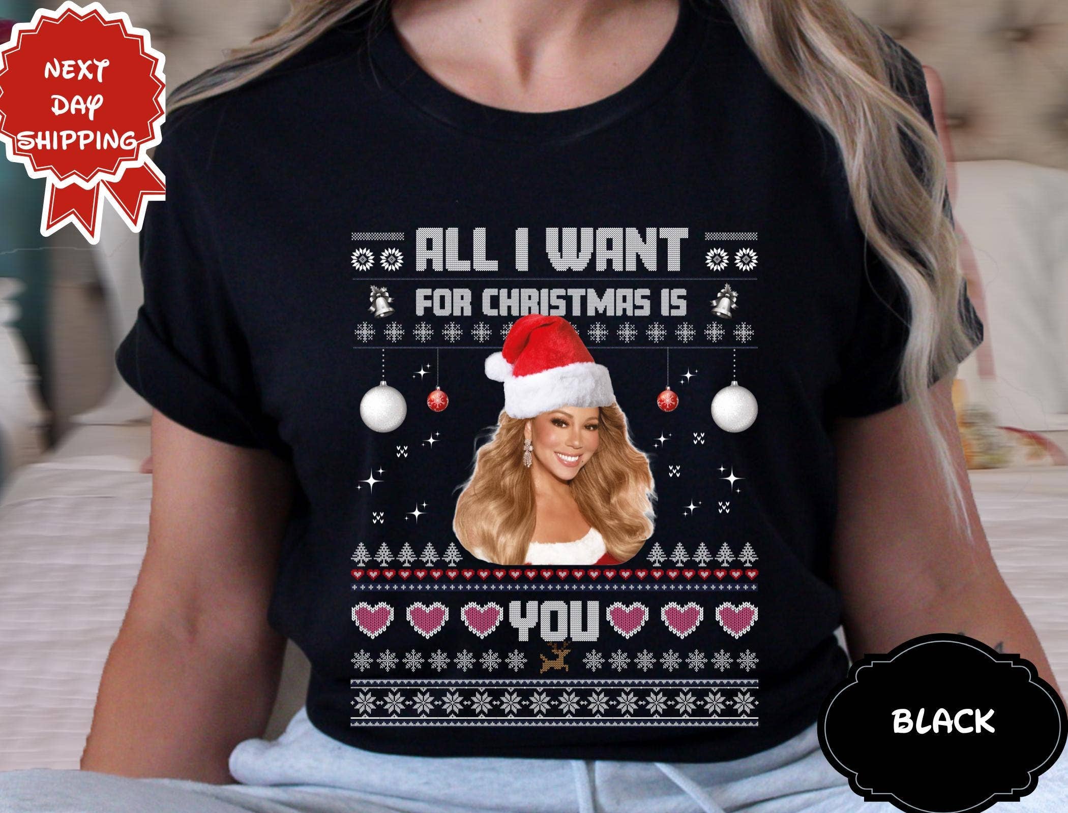 All I Want For Christmas Is You Funny Holiday T-Shirt Hoodie, Sweatshirt | PodTeesHub.com