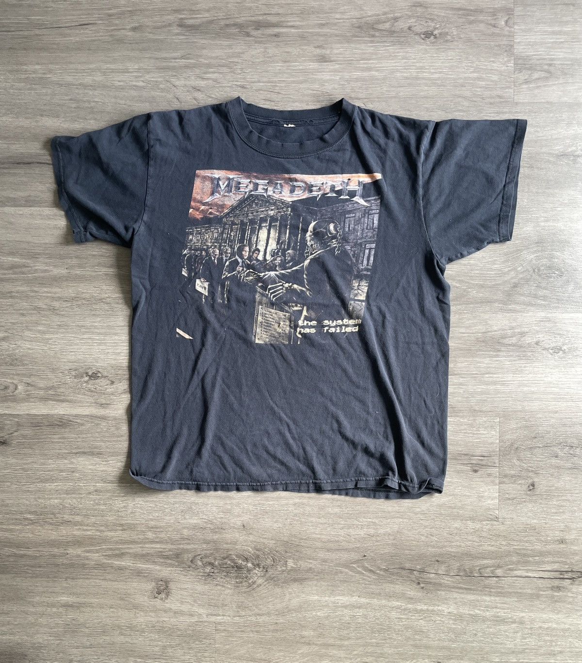 Vintage Y2k Megadeath System Has Failed Us Tour T Shirt No Sz Hoodie, Sweatshirt | PodTeesHub.com