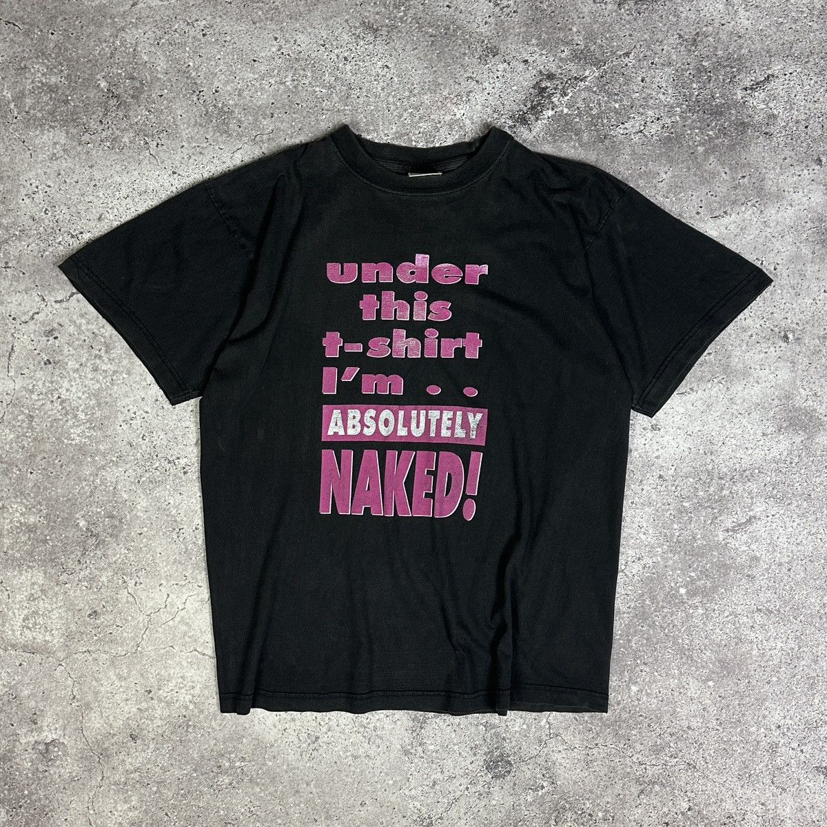 Vintage 90s Washed Under This Tshirt I M Naked Humor Y2k Tee Hoodie, Sweatshirt | PodTeesHub.com