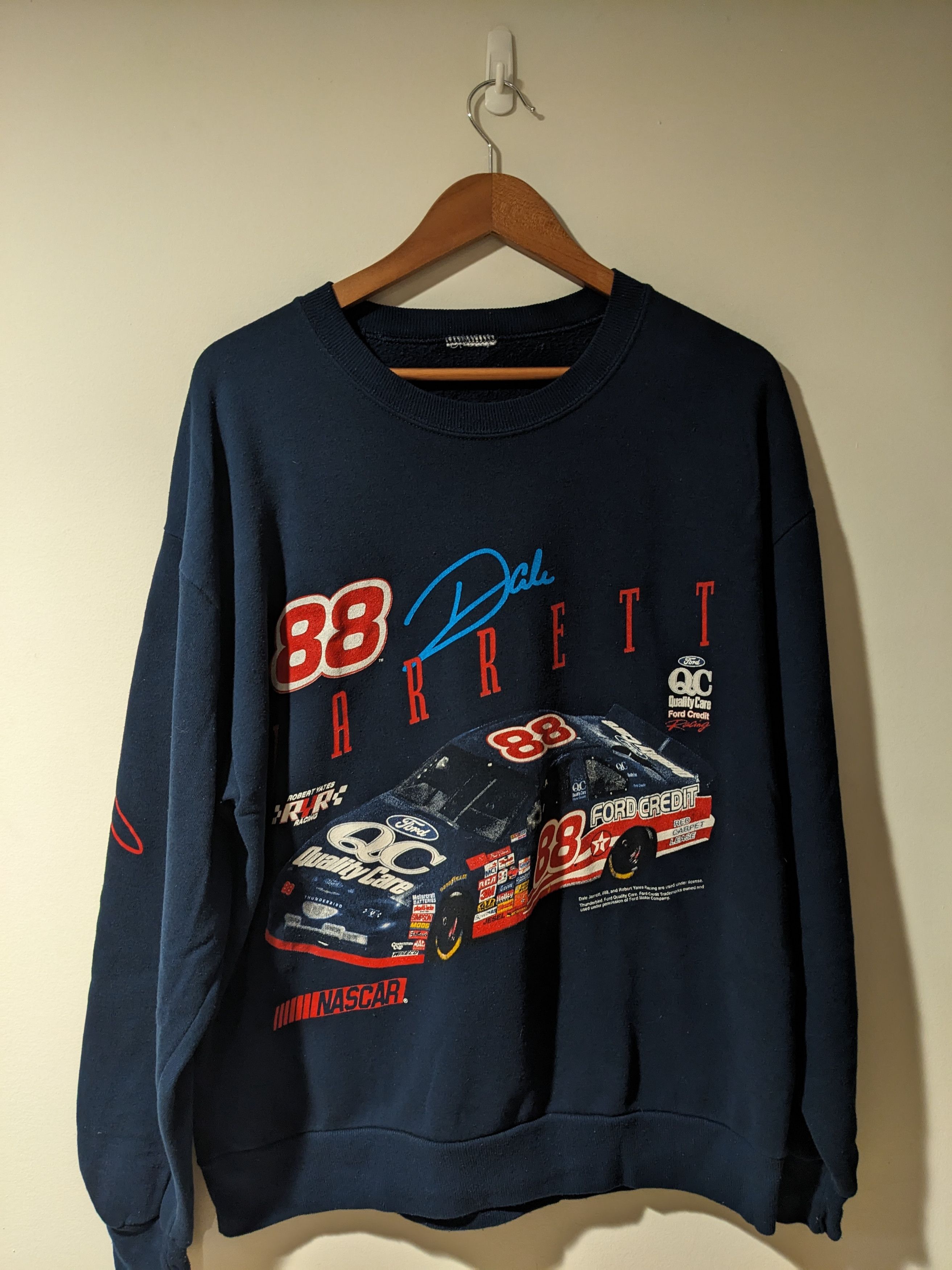 Nascar X Vintage Vintage 90s Dale Jarrett Nascar Racing Speedway Sweatshirt T-Shirts, Hoodie | PodTeesHub.com
