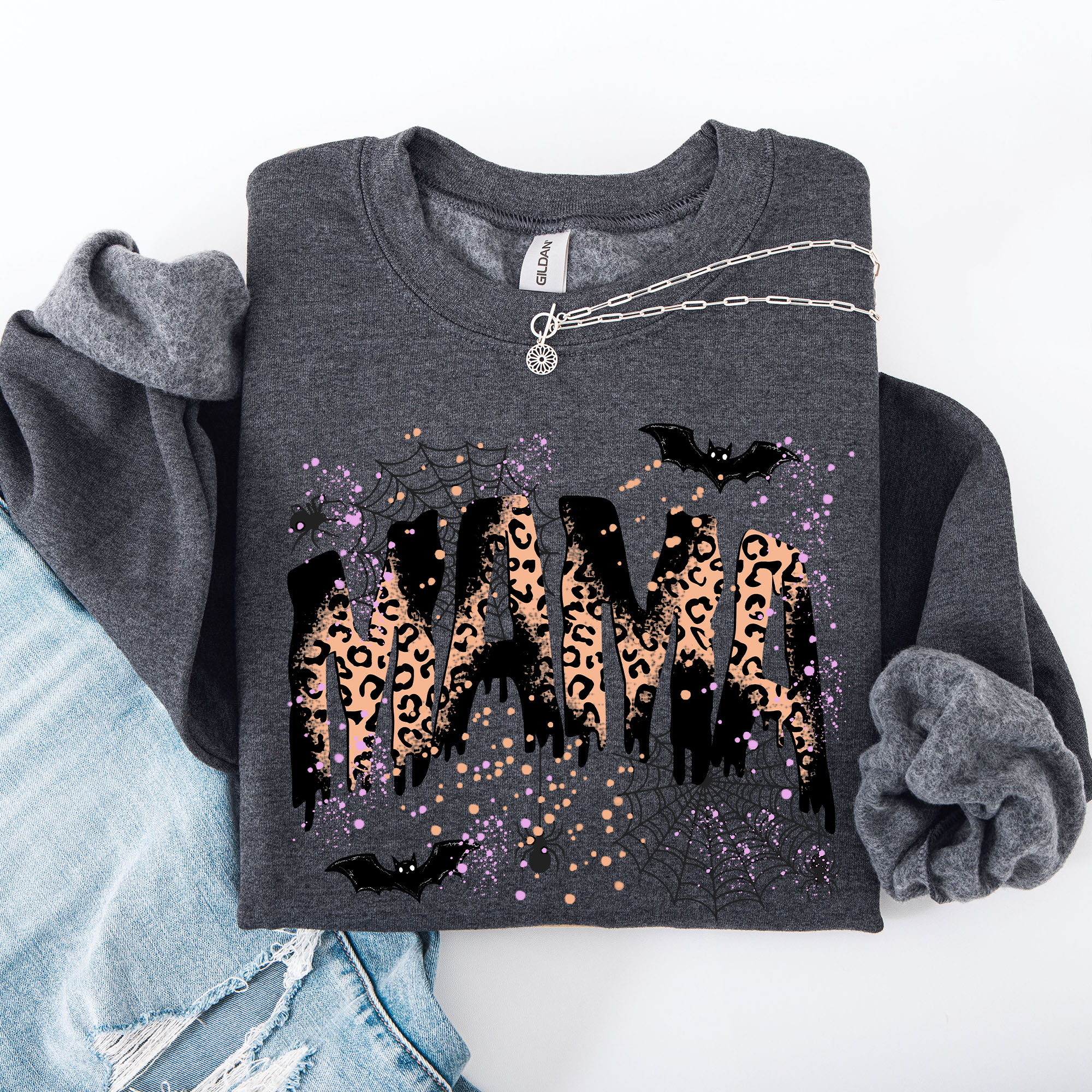 Halloween Mama Mom Mama Leopard Spooky Season Boo Sweatshirt T-Shirts, Hoodie | PodTeesHub.com