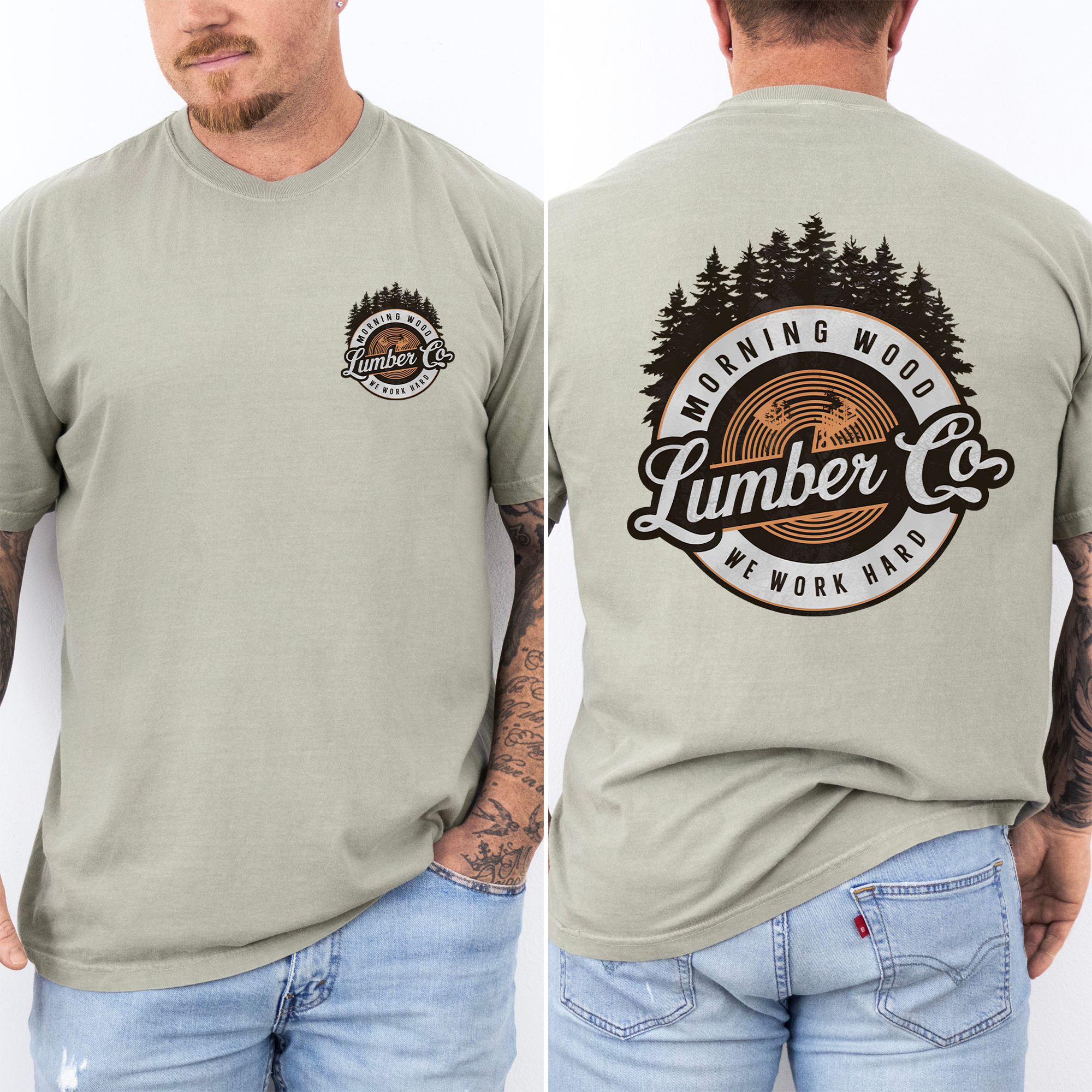 Morning Wood Lumber, Funny, Dad Father's Day Husband T-Shirt Hoodie, Sweatshirt | PodTeesHub.com