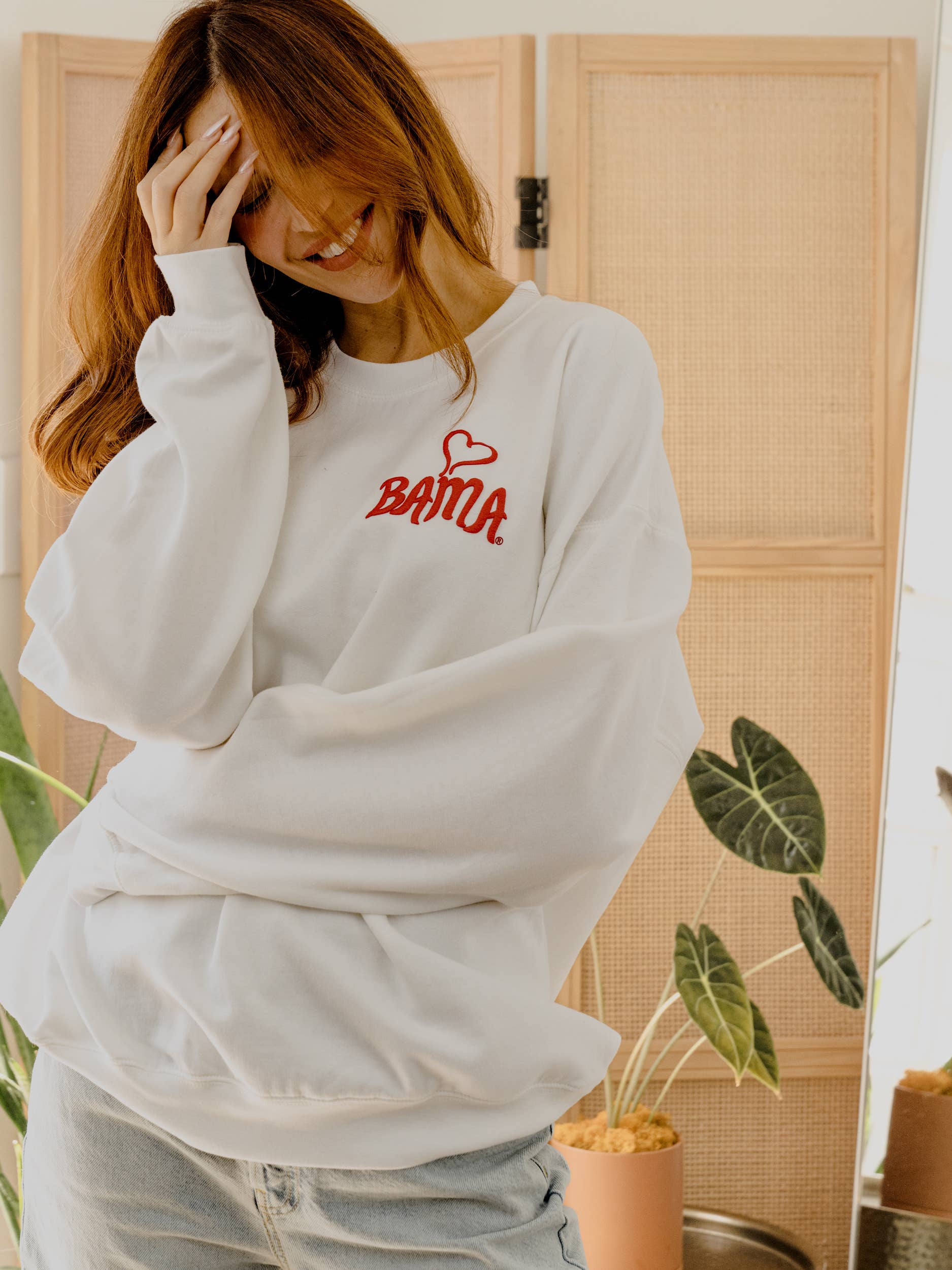 Bama Crimson Tide Lyric Puff Ink White Sweatshirt T-Shirts, Hoodie | PodTeesHub.com