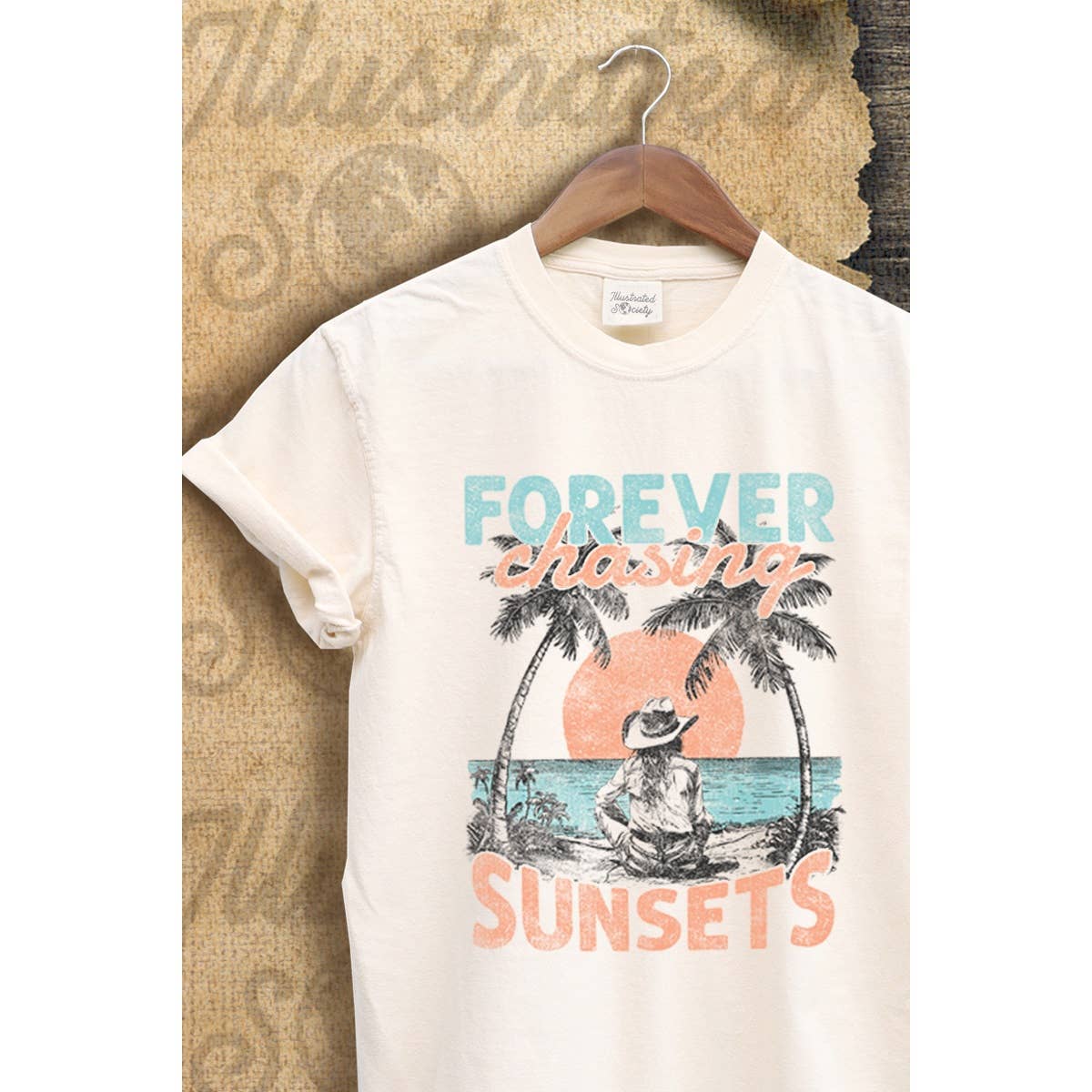 Forever Chashing Sunset Vintage Graphic  Tee Hoodie, Sweatshirt | PodTeesHub.com