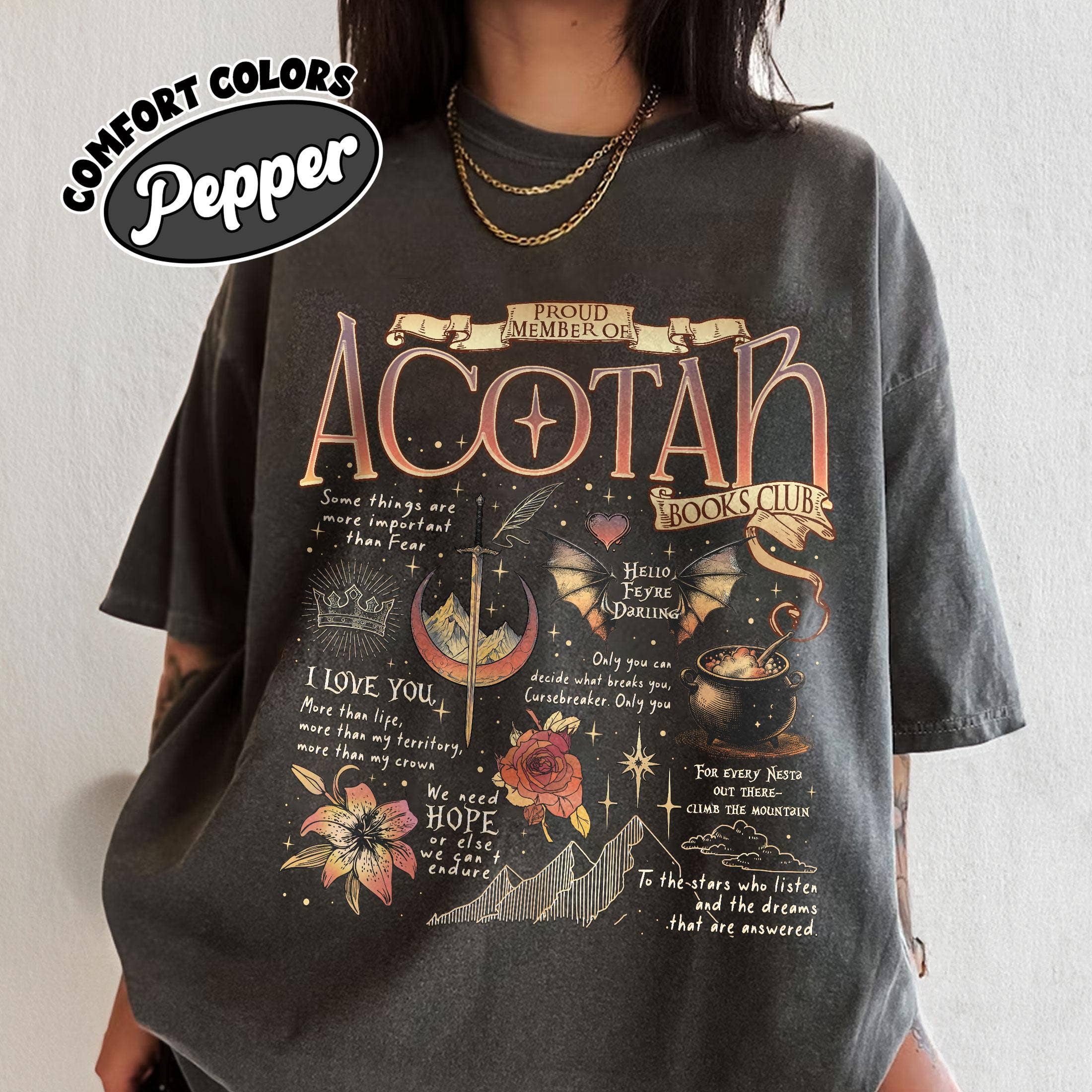A Court of Thorns and Roses Quote T-Shirt, Acotar Book Club Hoodie, Sweatshirt | PodTeesHub.com