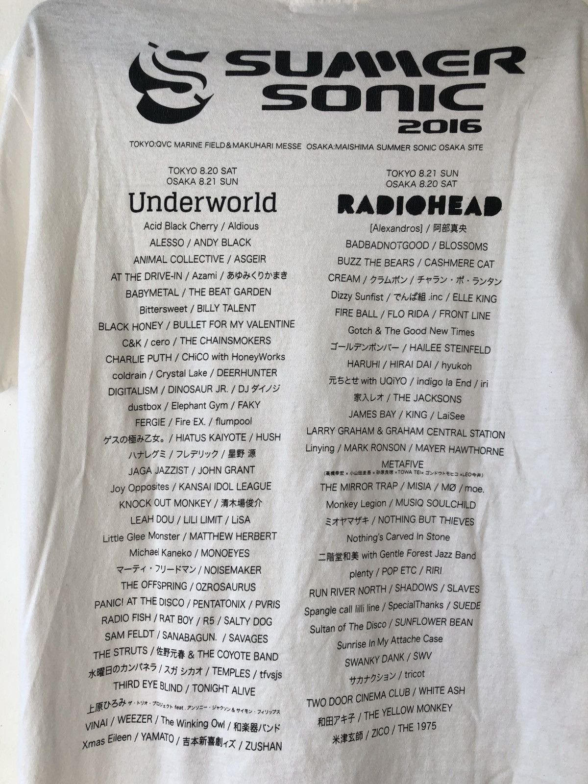 Japanese Brand X Vintage Send Offer Summer Sonic 2016 Tokyo Osaka Radiohead T-Shirts, Hoodie, Sweatshirt | PodTeesHub.com