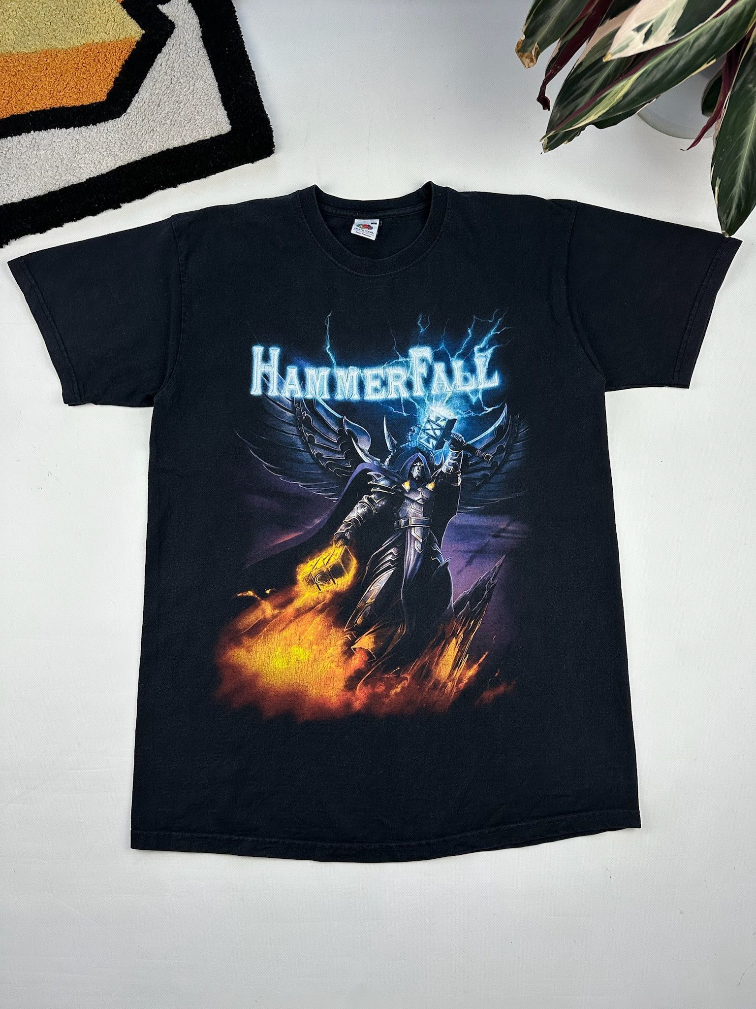 Band Tees Vintage 2000s Hammerfall Tshirt Lighting Band Tee Hoodie, Sweatshirt | PodTeesHub.com