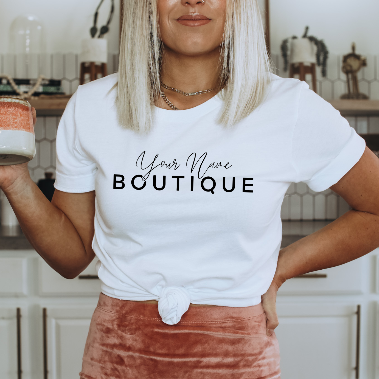Custom Shop Name or Text Personalized Boutique Logo T-Shirt Hoodie, Sweatshirt | PodTeesHub.com