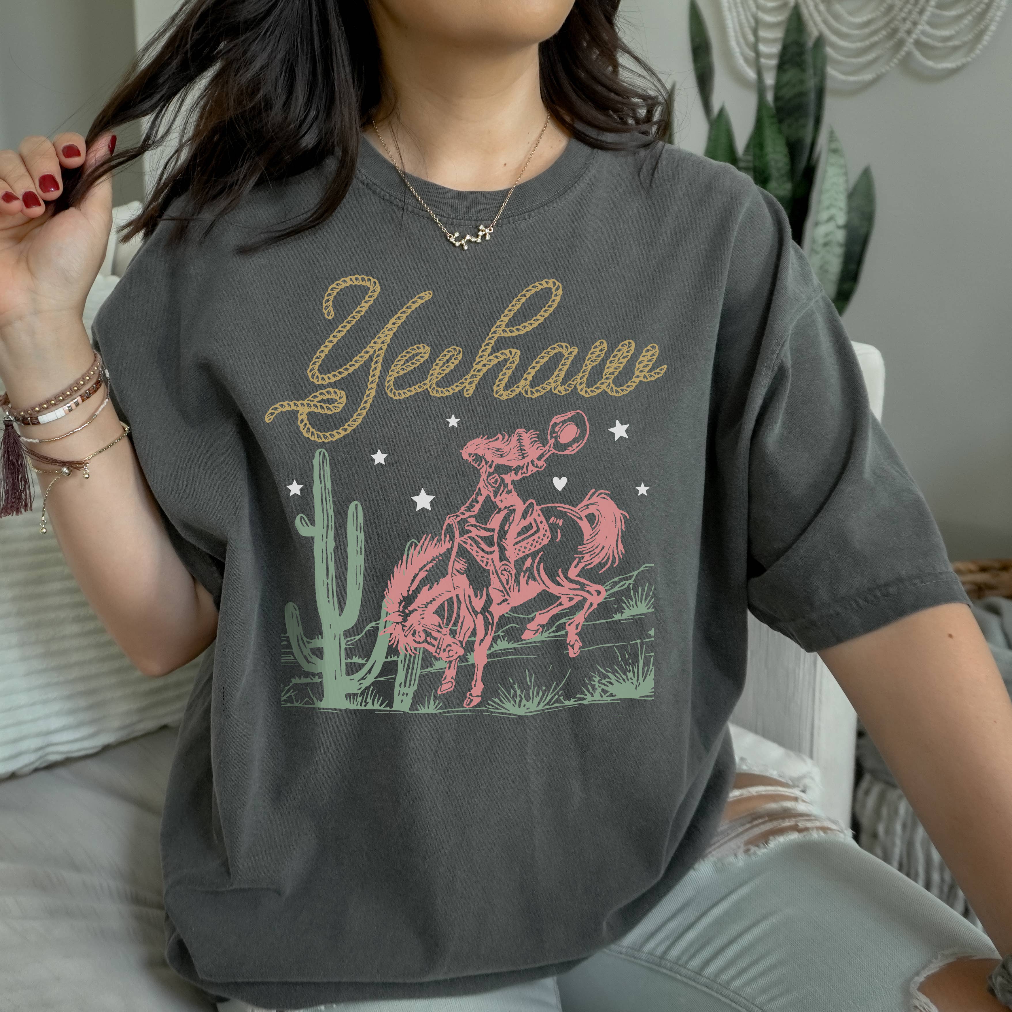 Yeehaw Tee | Everyday | Western | Sizes S-2XL Hoodie, Sweatshirt | PodTeesHub.com